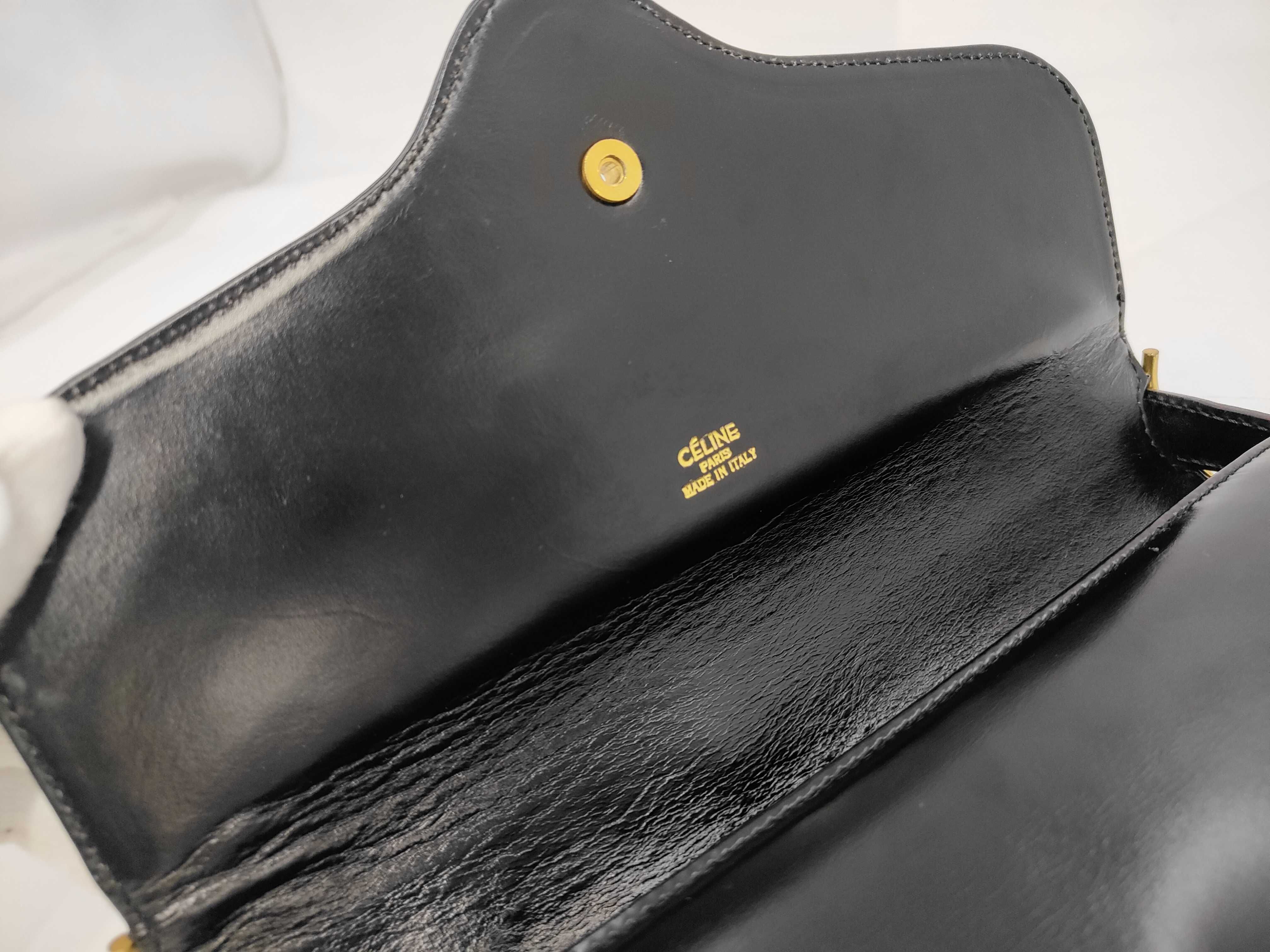 Leather Handbag, Black — view 7