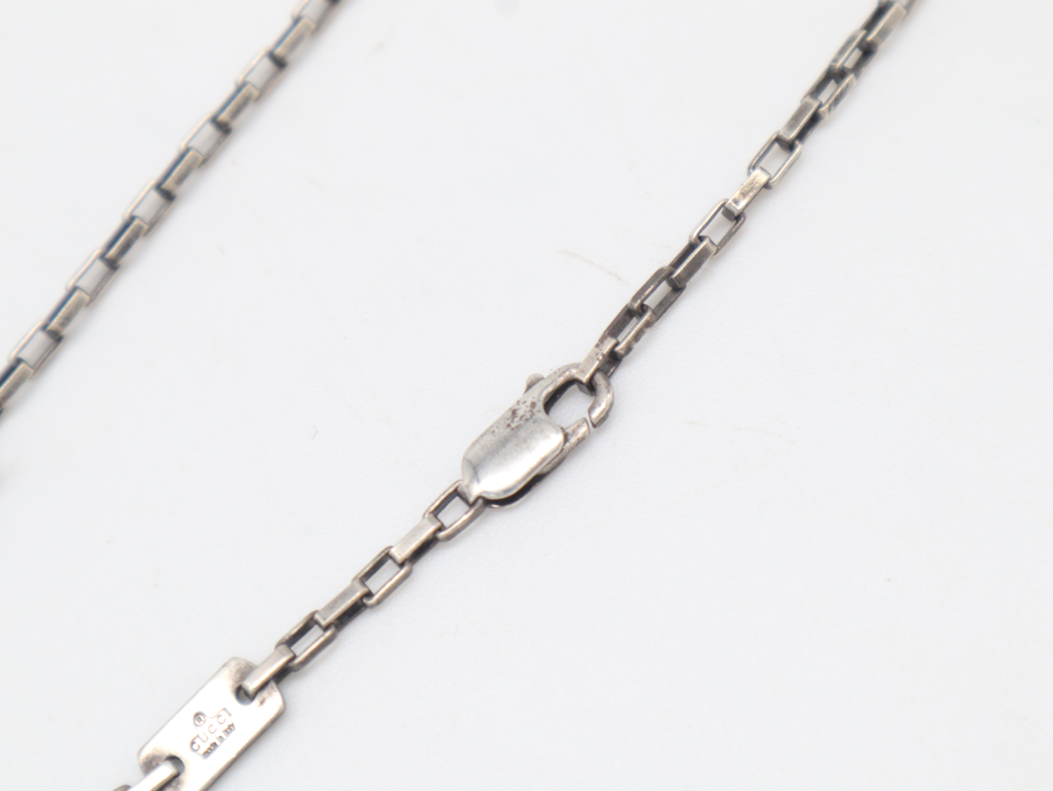 SV925 Logo Plate Chain Necklace, 6.32g, with Box and Dust Bag. — view 2