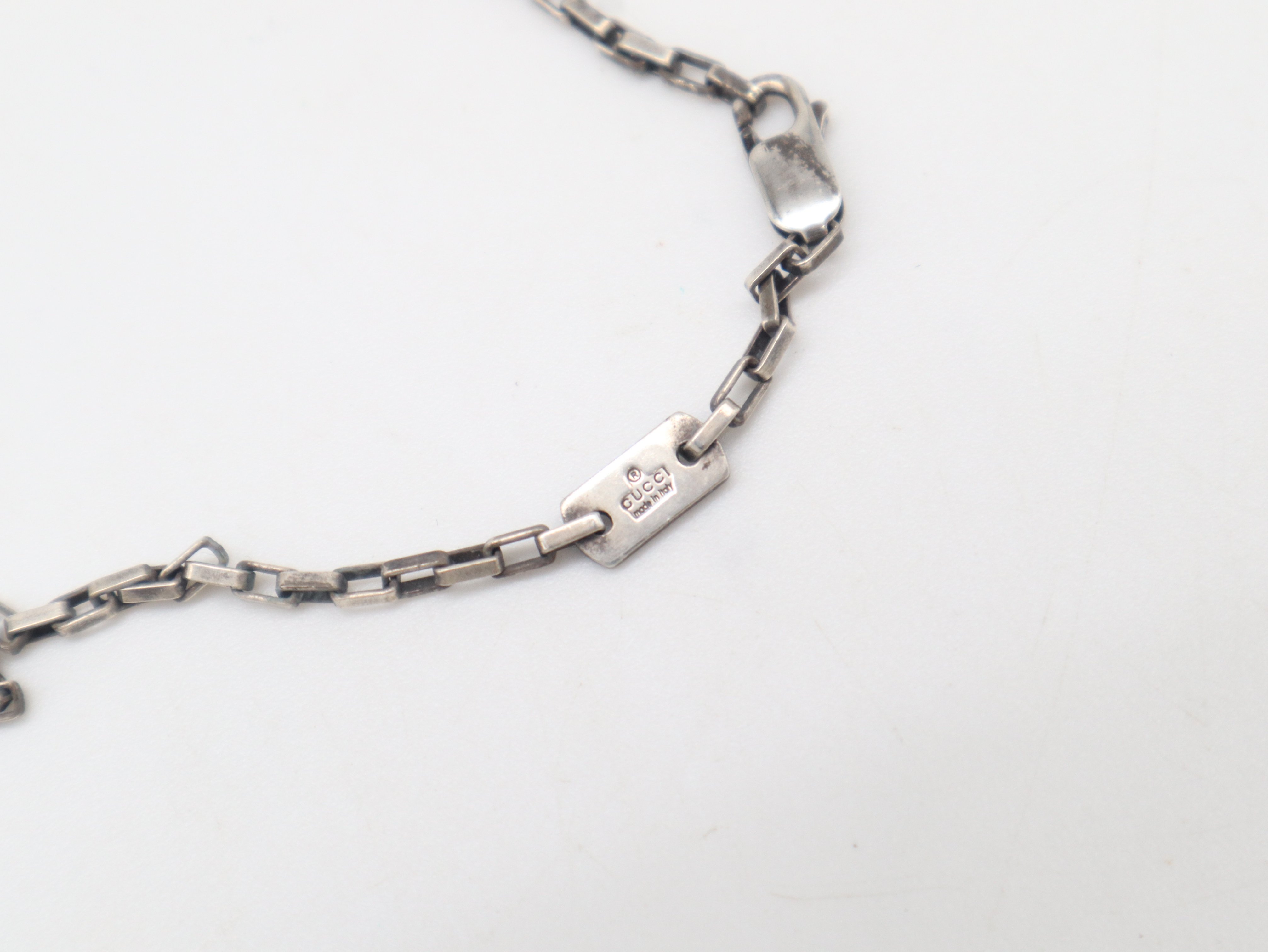 SV925 Logo Plate Chain Necklace, 6.32g, with Box and Dust Bag. — view 3