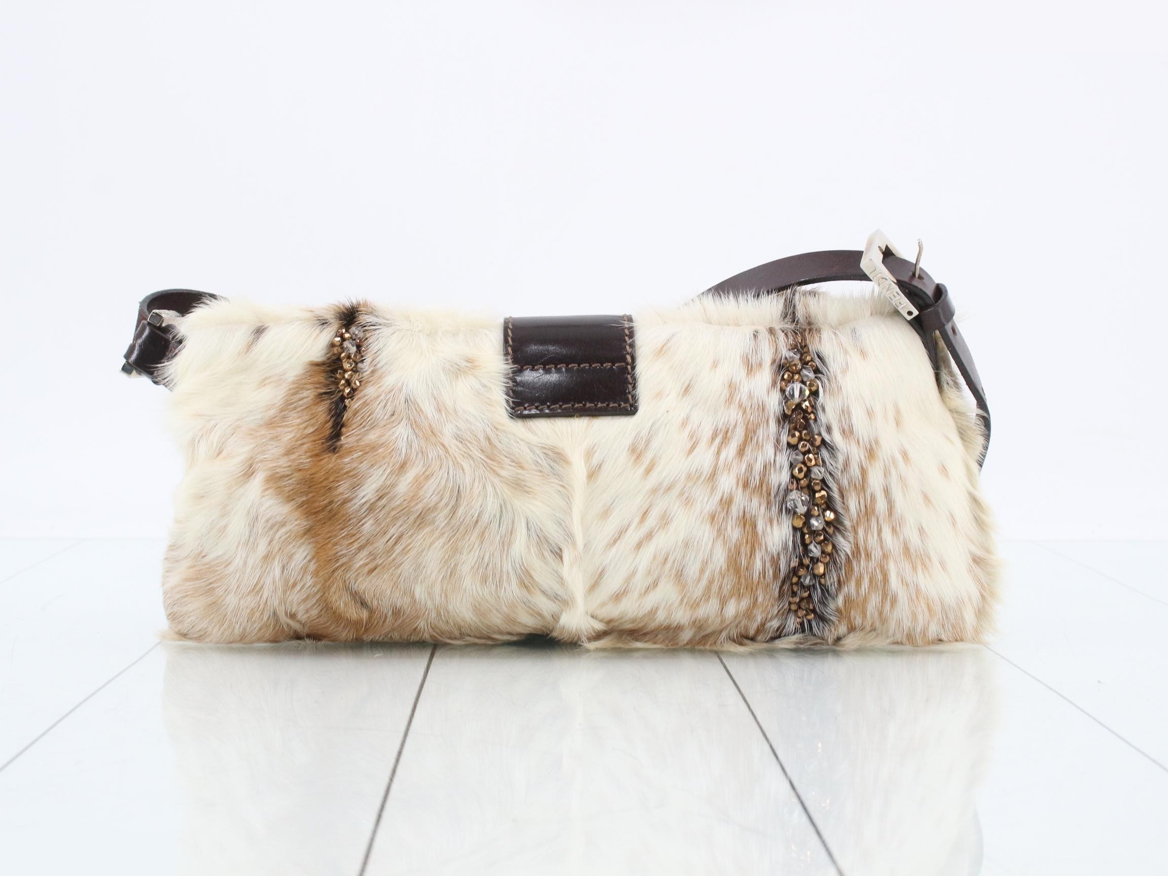 Fur Rhinestone Shoulder Bag — view 2