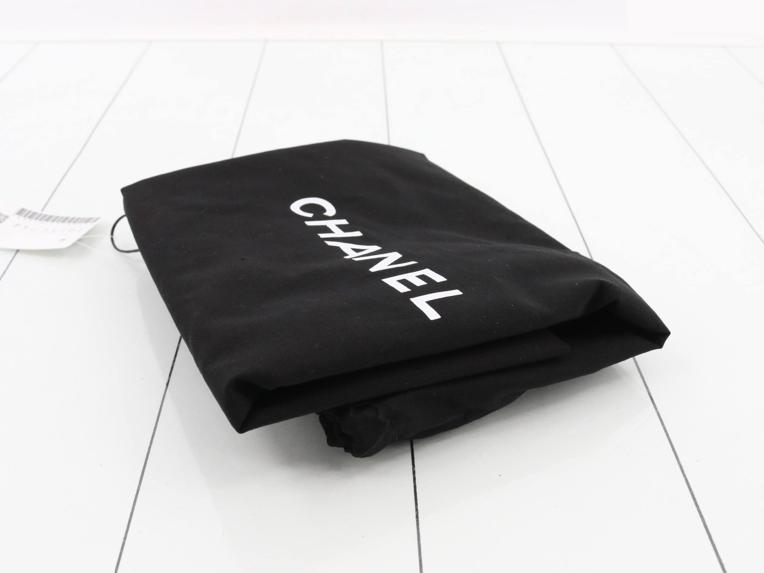 Matelassé Chain Shoulder Bag, Caviar Leather, Black — view 7
