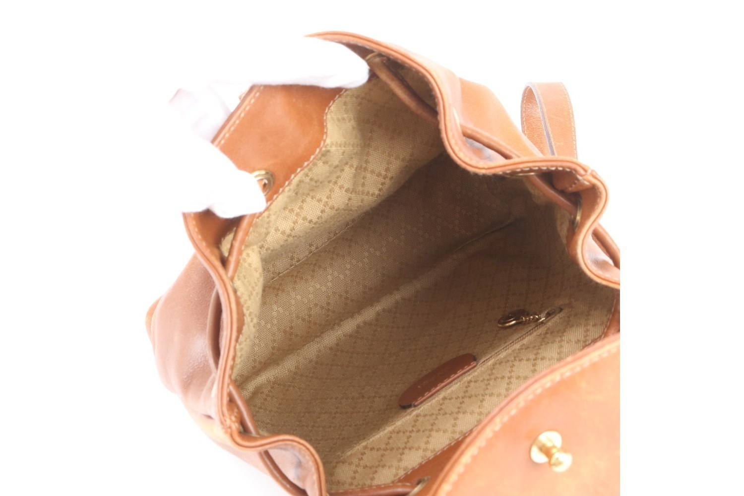 Old Gucci Bamboo 003 1956 0030 Leather Backpack — view 7