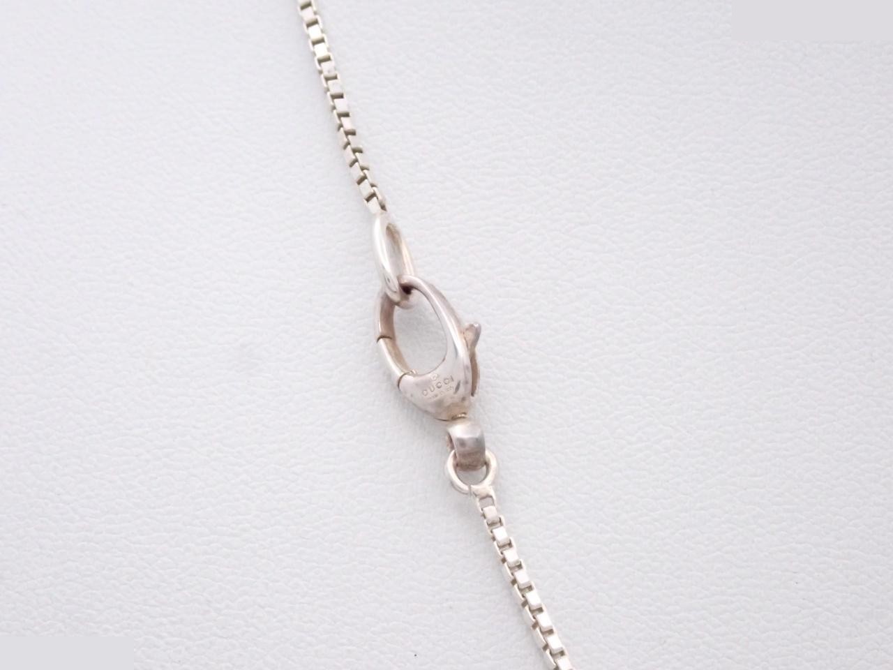 Bamboo heart necklace, 925 sterling silver, chain approximately 56cm, 13.0g — view 2