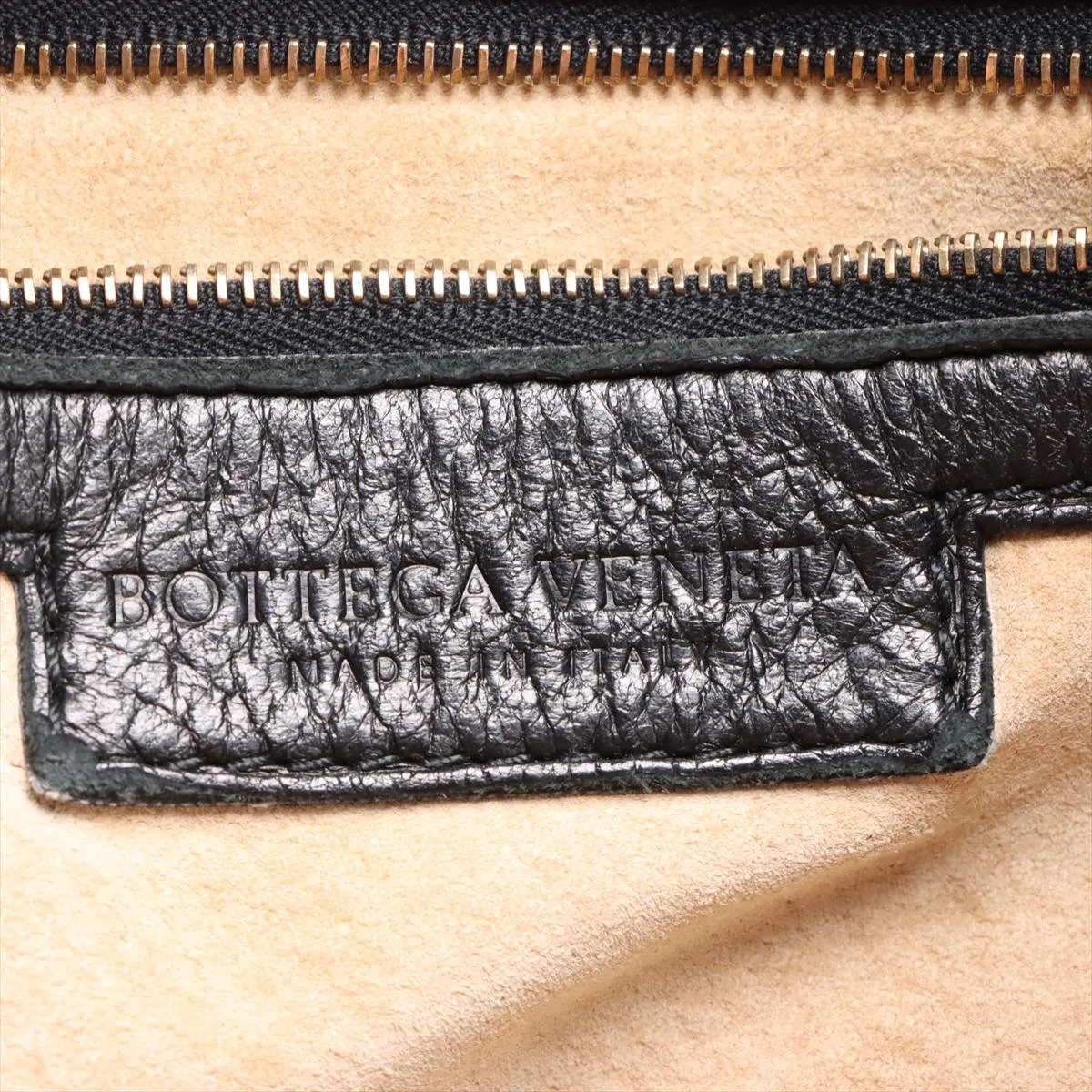 Intrecciato Hobo Leather Shoulder Bag Black 115654 — view 9
