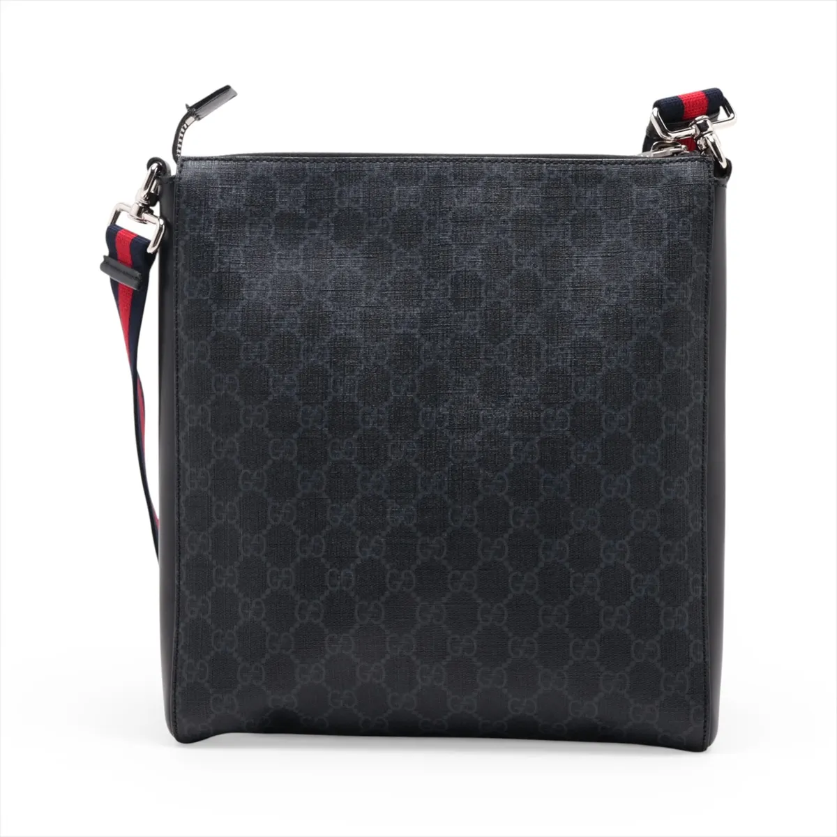 GG Supreme PVC x Leather Shoulder Bag, Black, 474137 — view 2