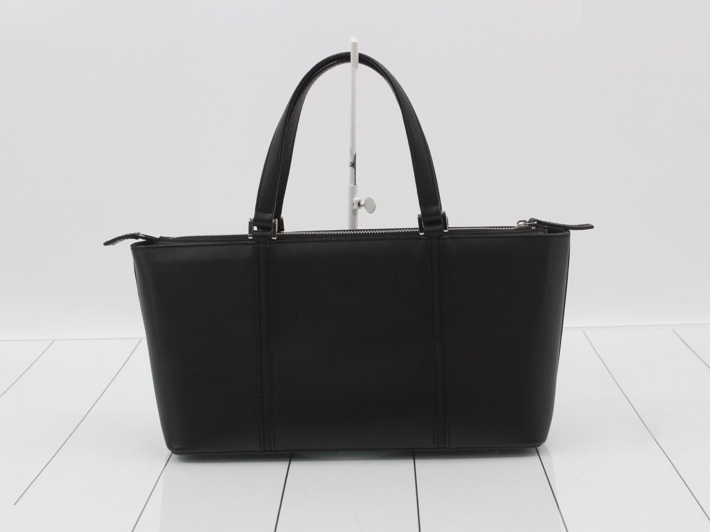 Handbag, black leather — view 2