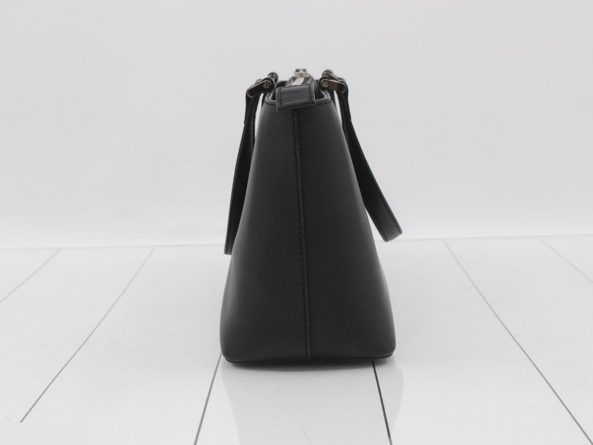 Handbag, black leather — view 3