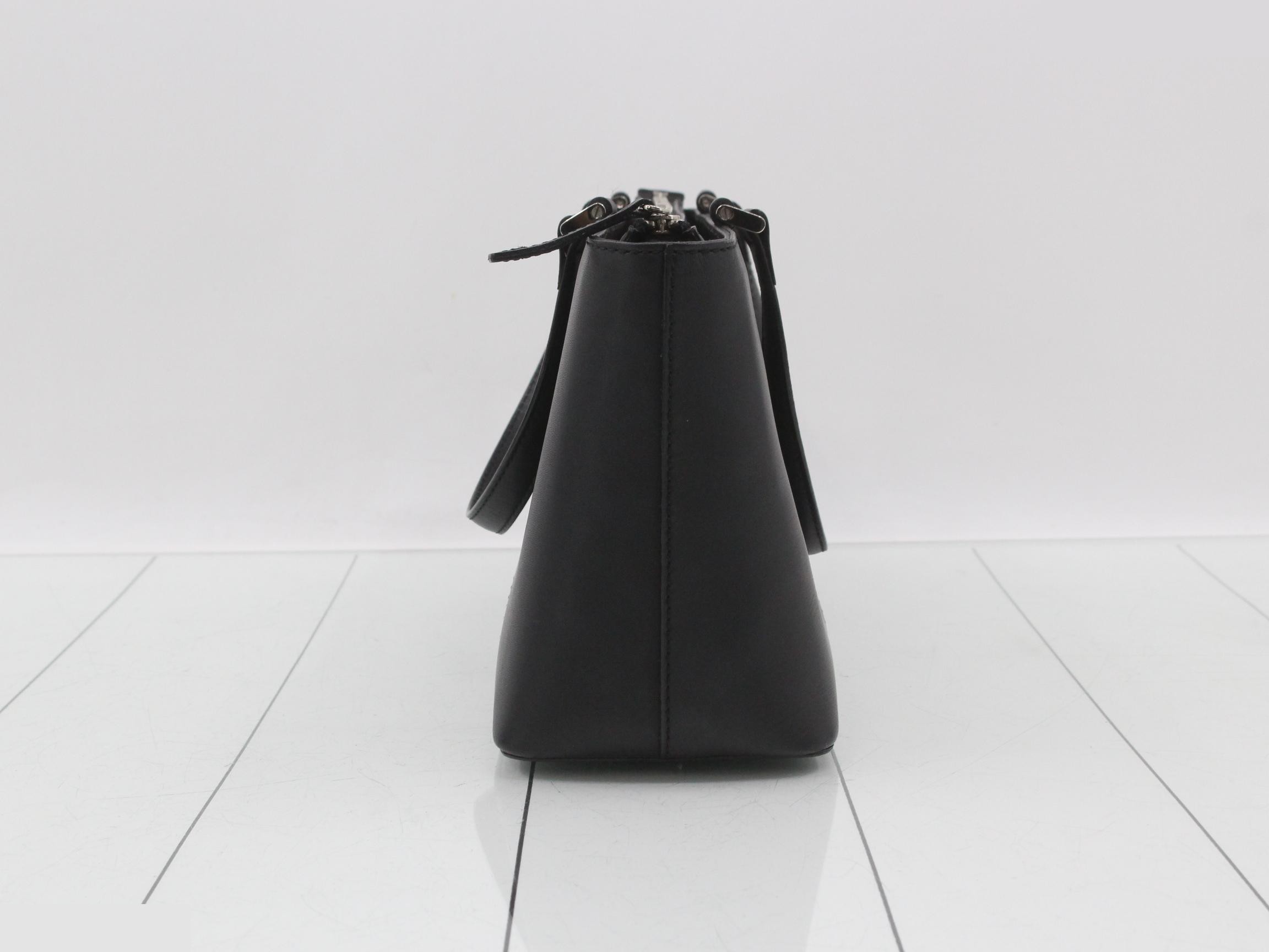 Handbag, black leather — view 4