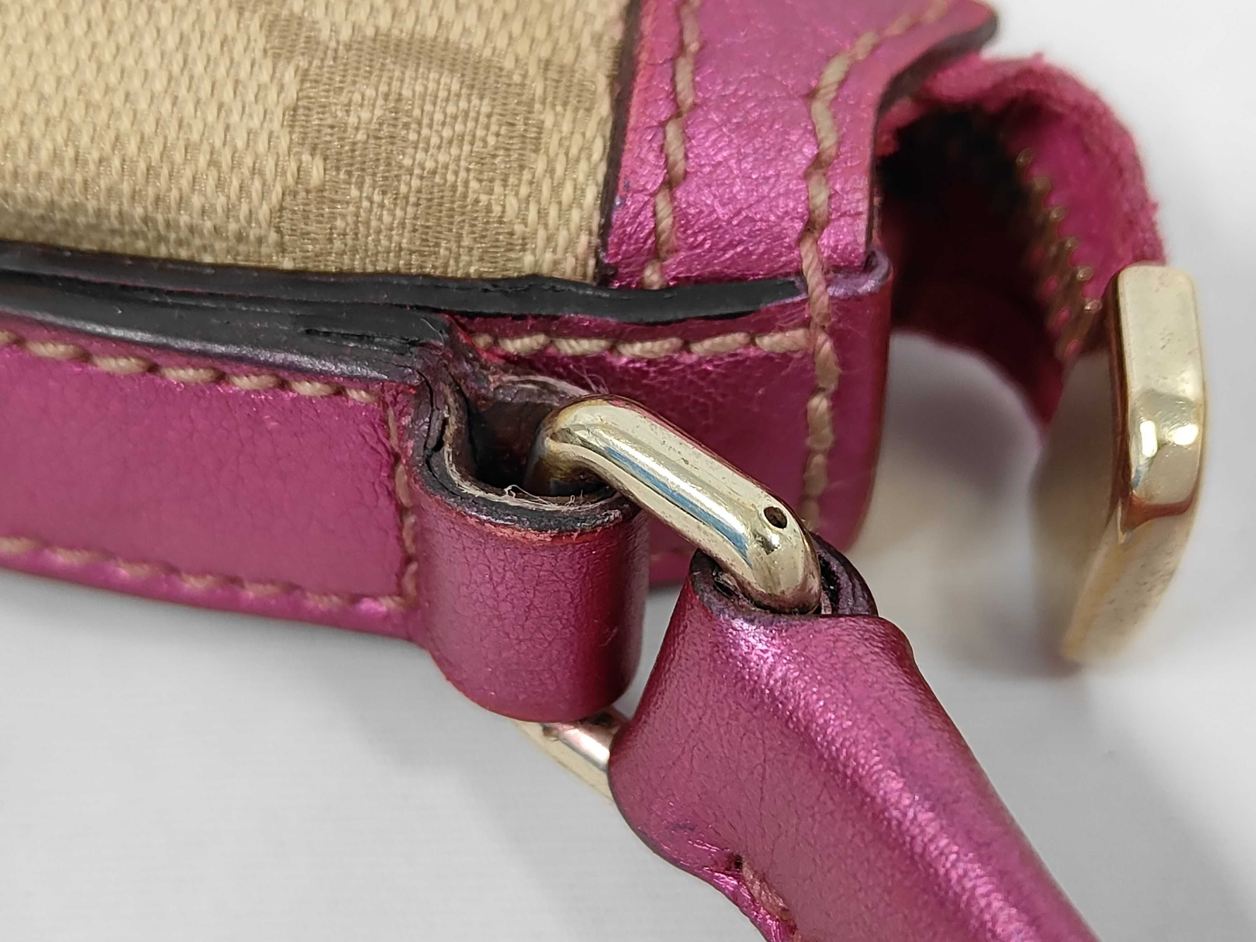 Fuchsia Canvas GG Monogram Hobo Shoulder Bag — view 4