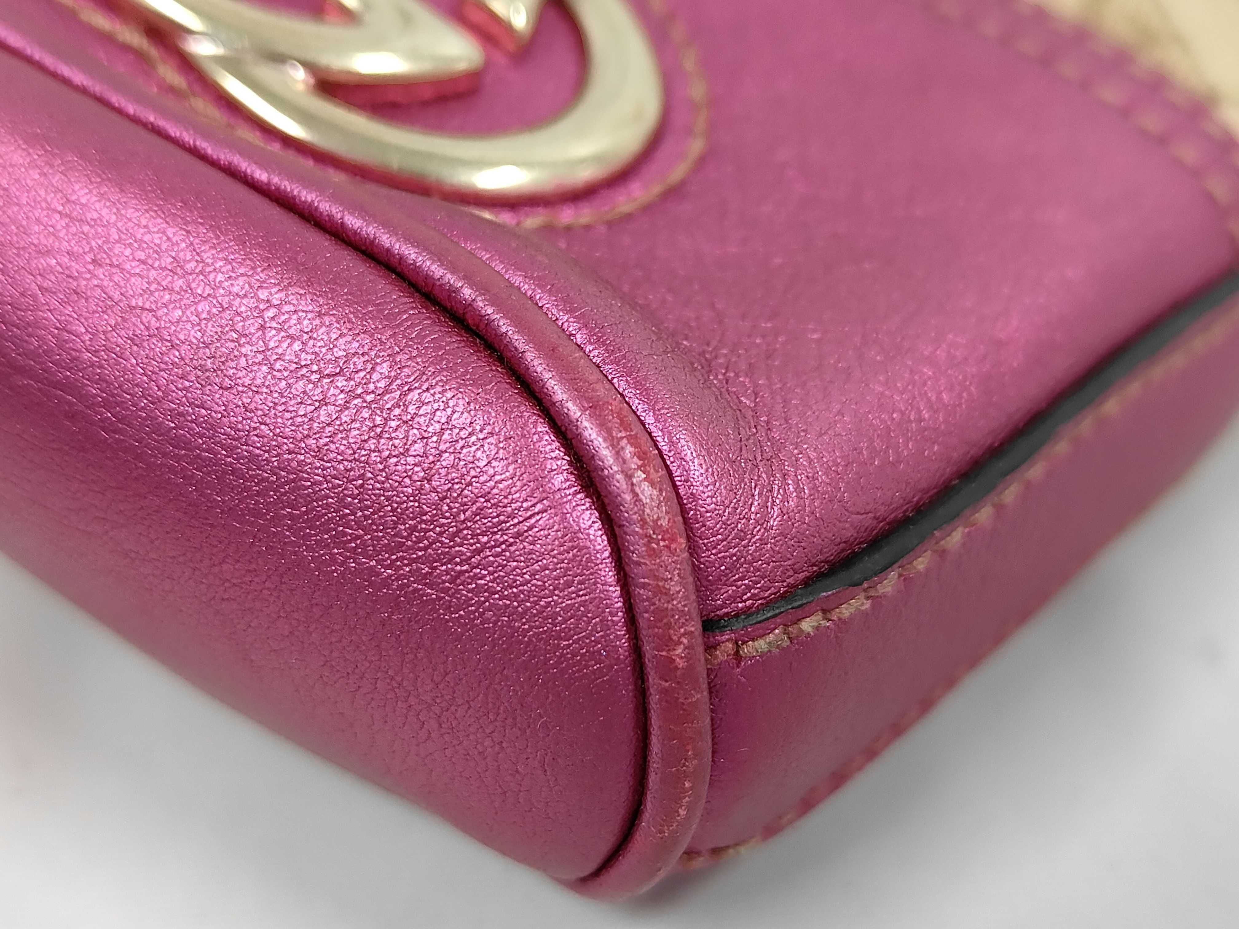 Fuchsia Canvas GG Monogram Hobo Shoulder Bag — view 5