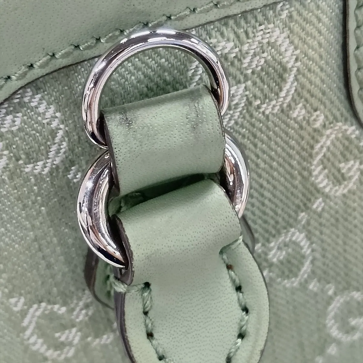 GG Canvas x Leather 2-Way Handbag Green 772216 — view 12