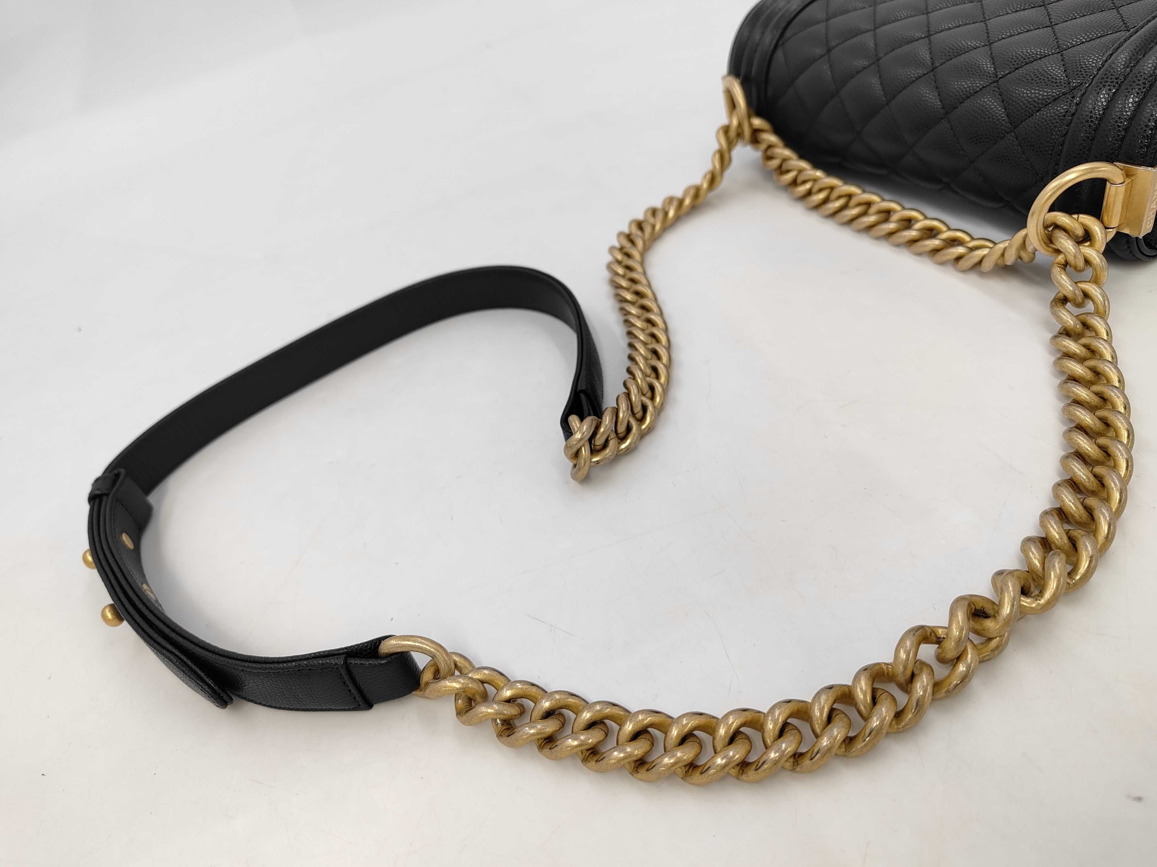 Boy Chanel Caviar Matelassé Shoulder Bag — view 3