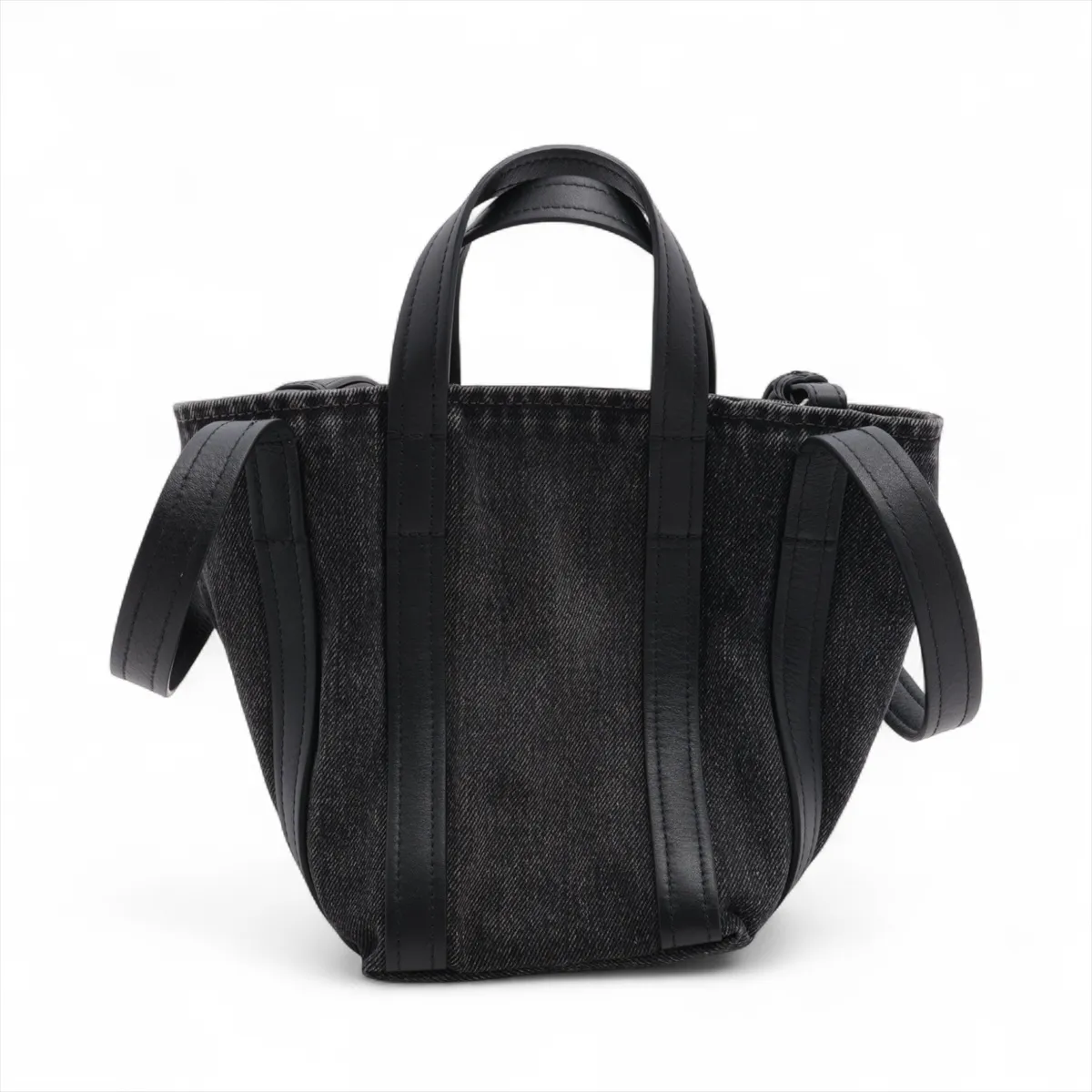 Everyday Tote XS Denim x Leather 2WAY Handbag Black 672793 — view 2