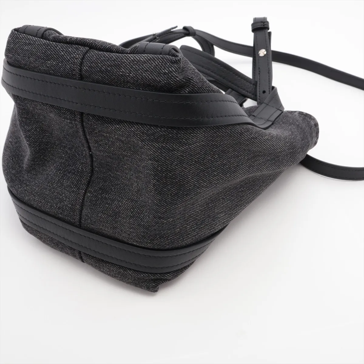 Everyday Tote XS Denim x Leather 2WAY Handbag Black 672793 — view 3