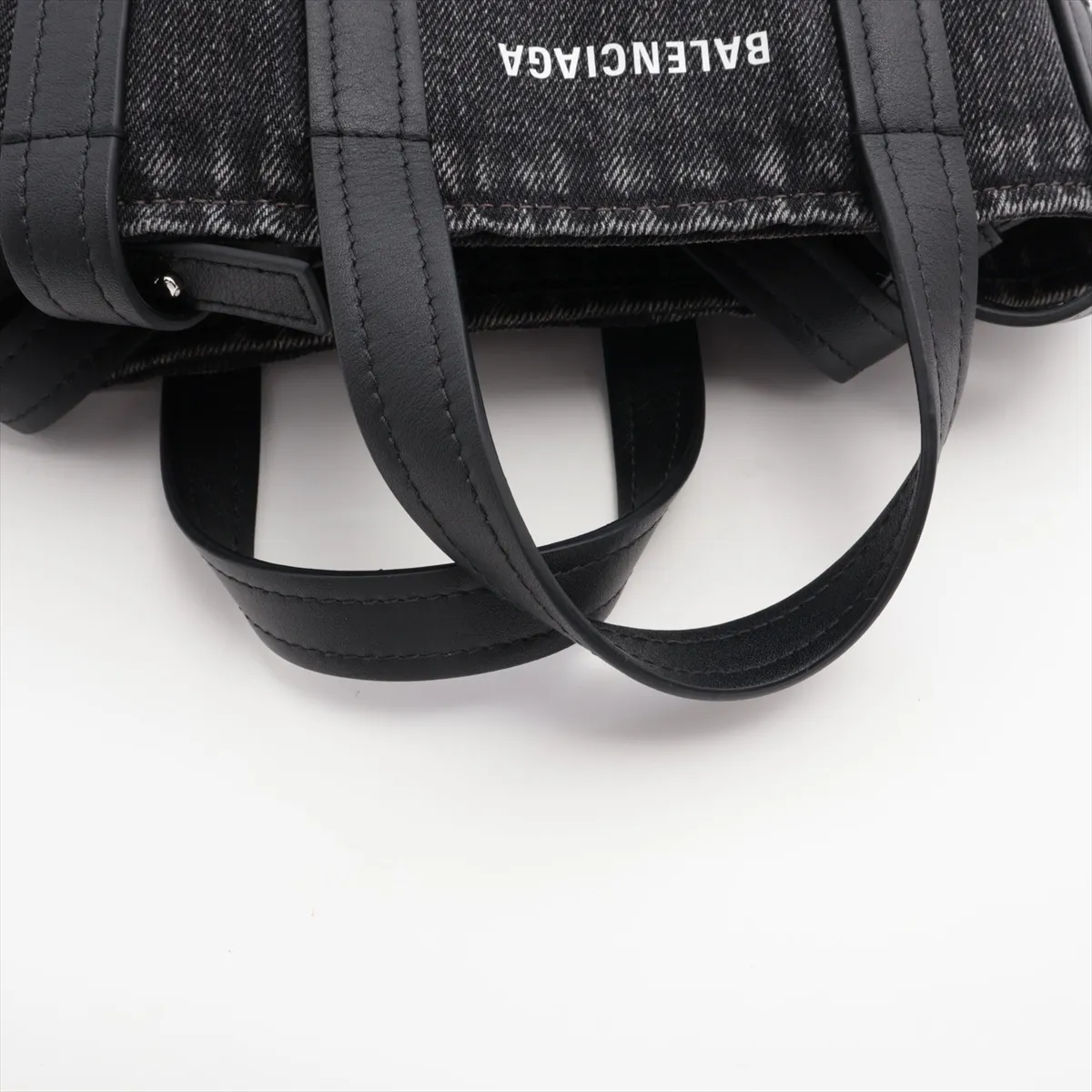Everyday Tote XS Denim x Leather 2WAY Handbag Black 672793 — view 5