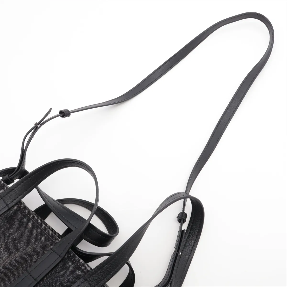 Everyday Tote XS Denim x Leather 2WAY Handbag Black 672793 — view 9