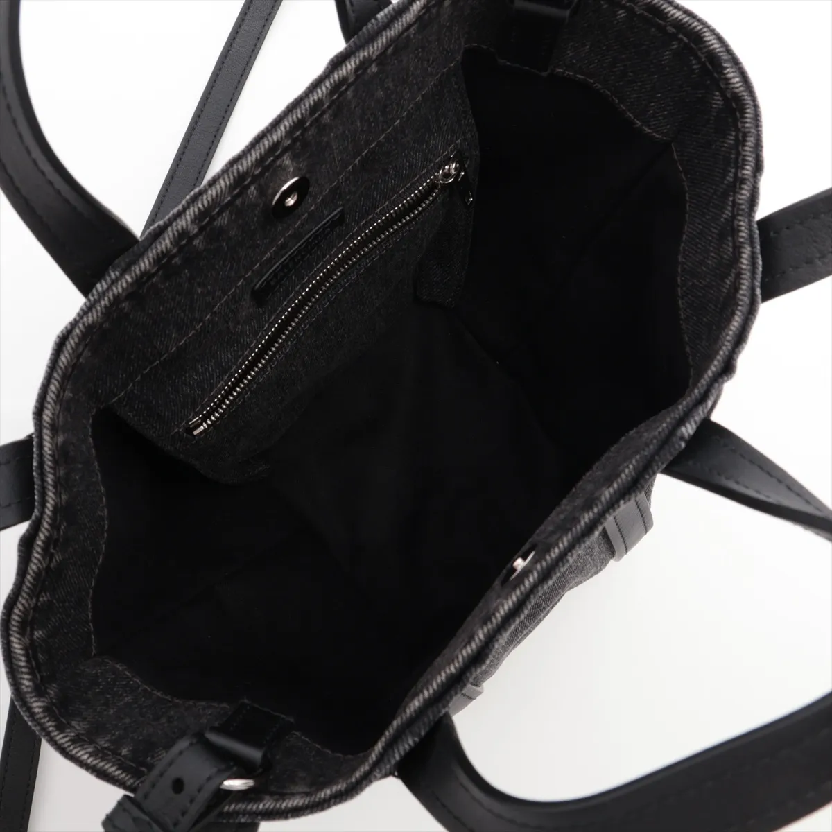Everyday Tote XS Denim x Leather 2WAY Handbag Black 672793 — view 10