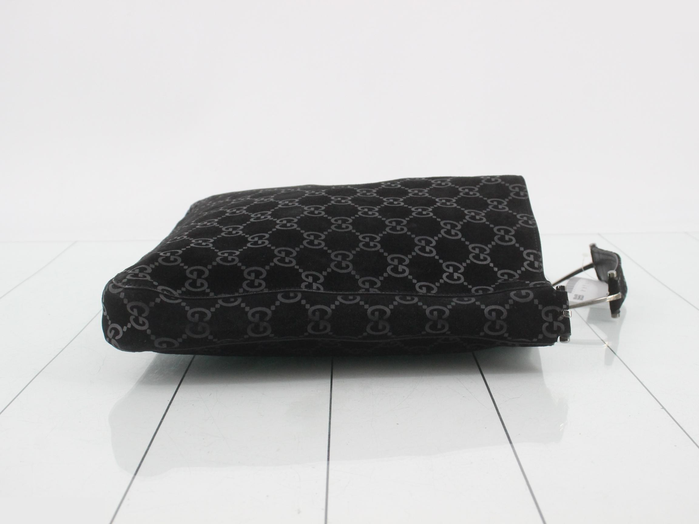 GG Suede Shoulder Bag with Pouch — view 3