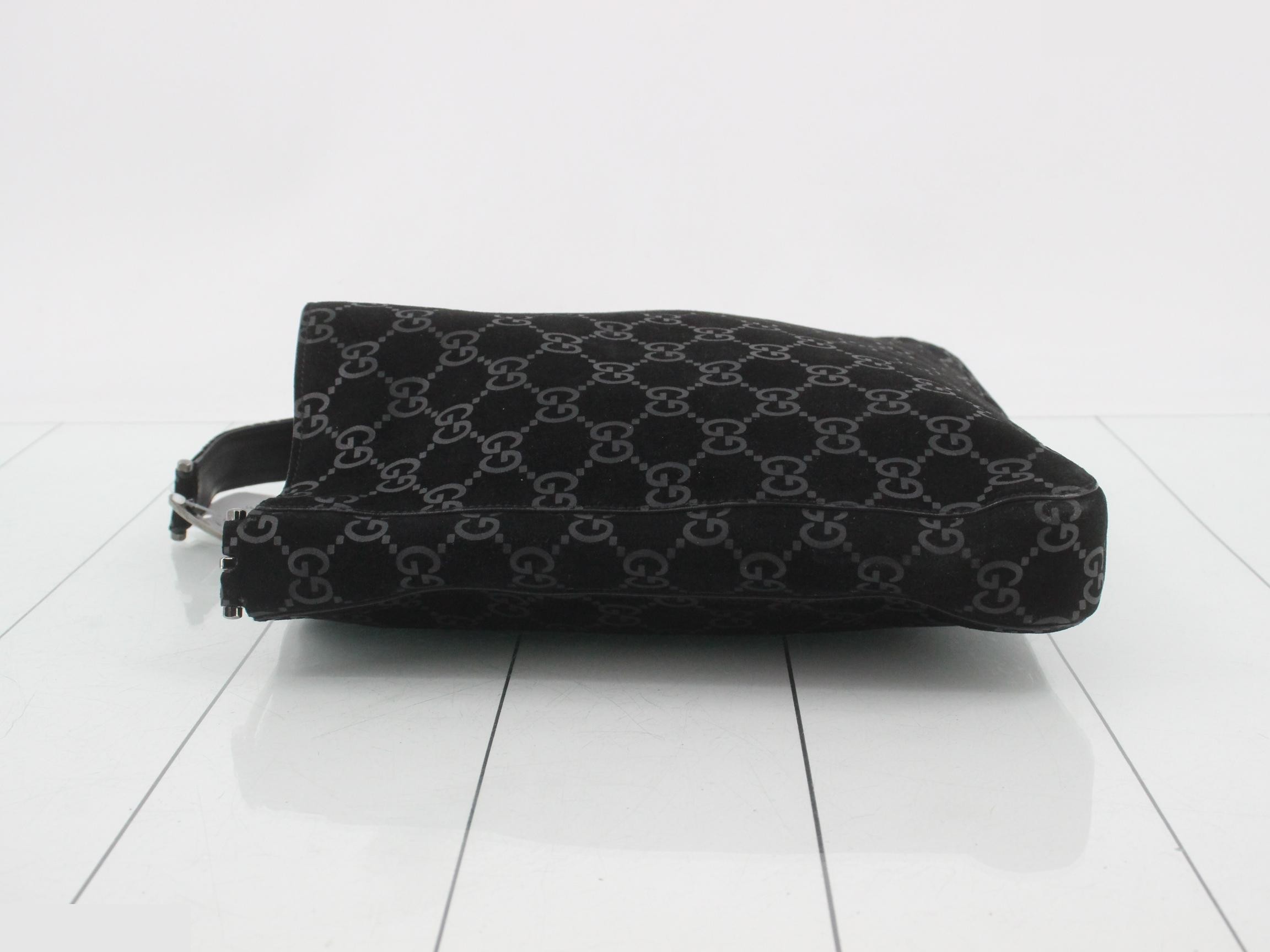 GG Suede Shoulder Bag with Pouch — view 4