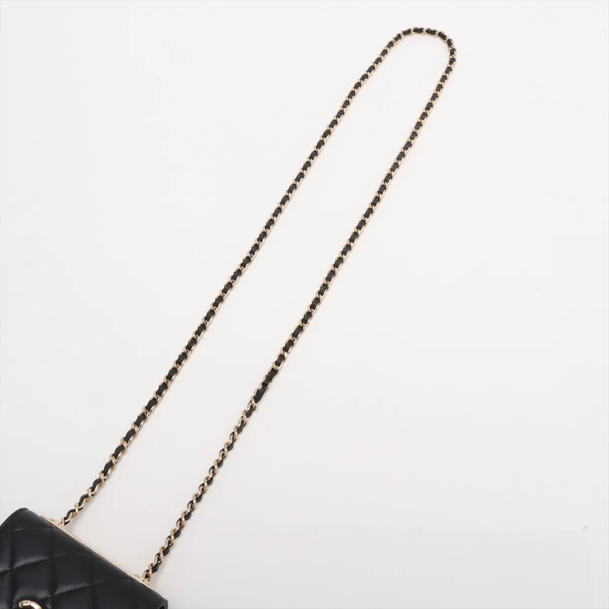Trendy CC Lambskin Chain Shoulder Bag Black Gold Hardware 29393255 29th Series A81633 — view 5