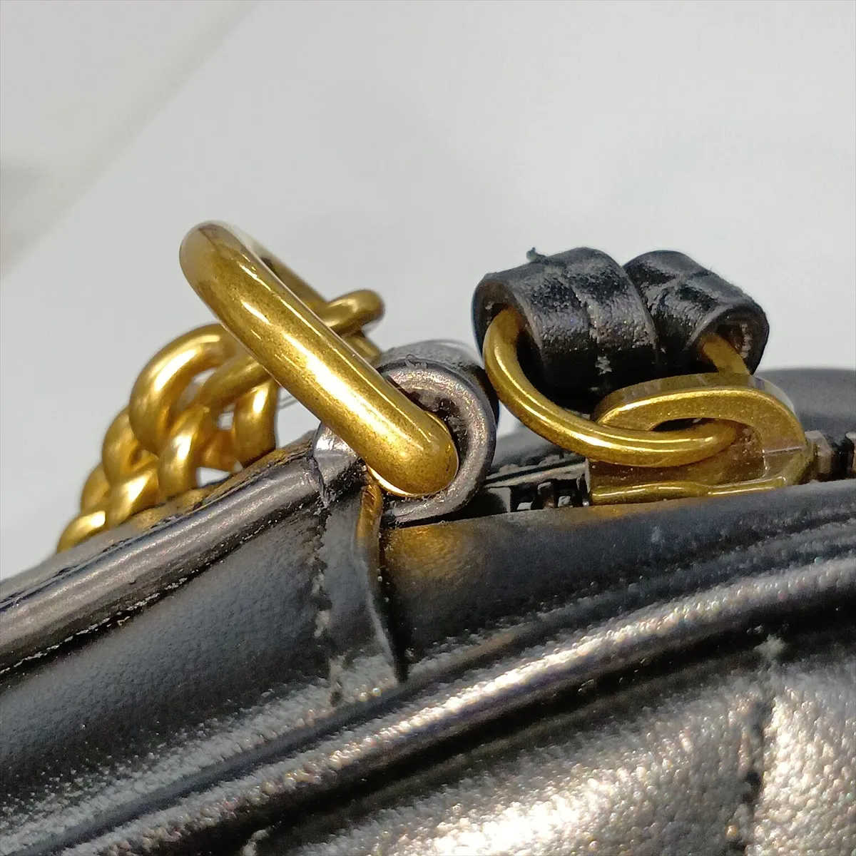 GG Marmont Leather Chain Shoulder Bag, Black, 448065 — view 11