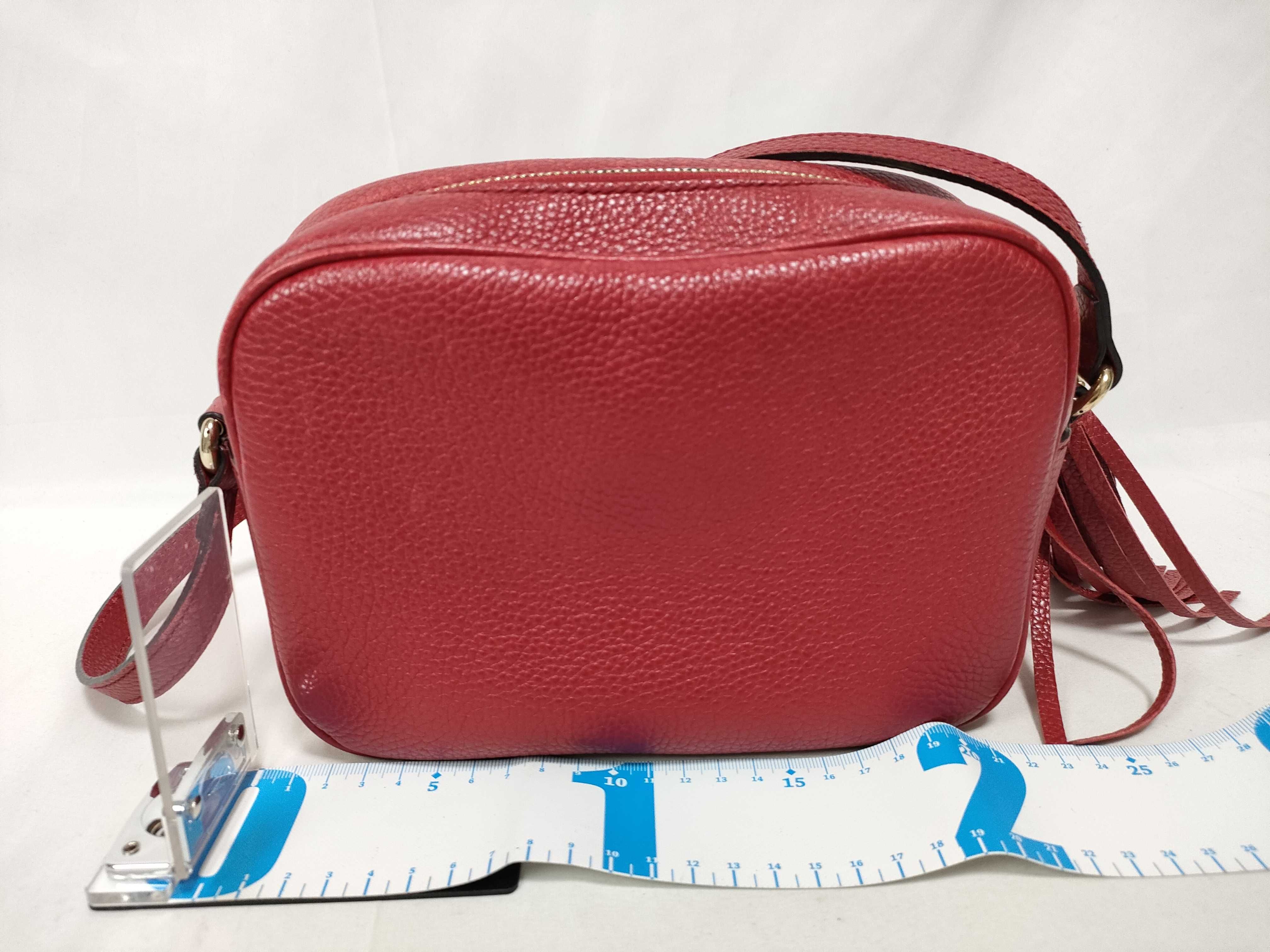 Interlocking Soho Small Disco Shoulder Bag, Red — view 2