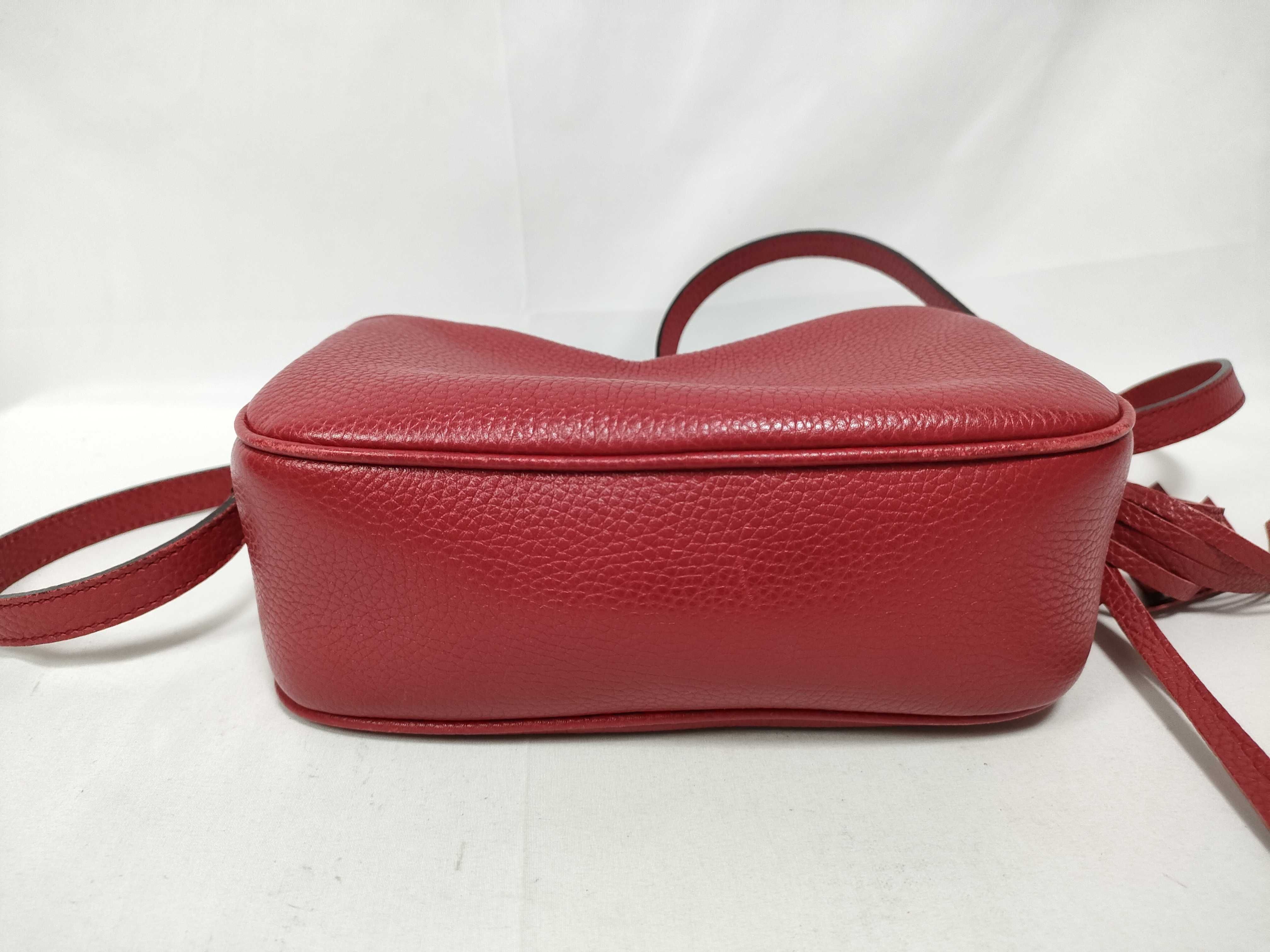Interlocking Soho Small Disco Shoulder Bag, Red — view 3