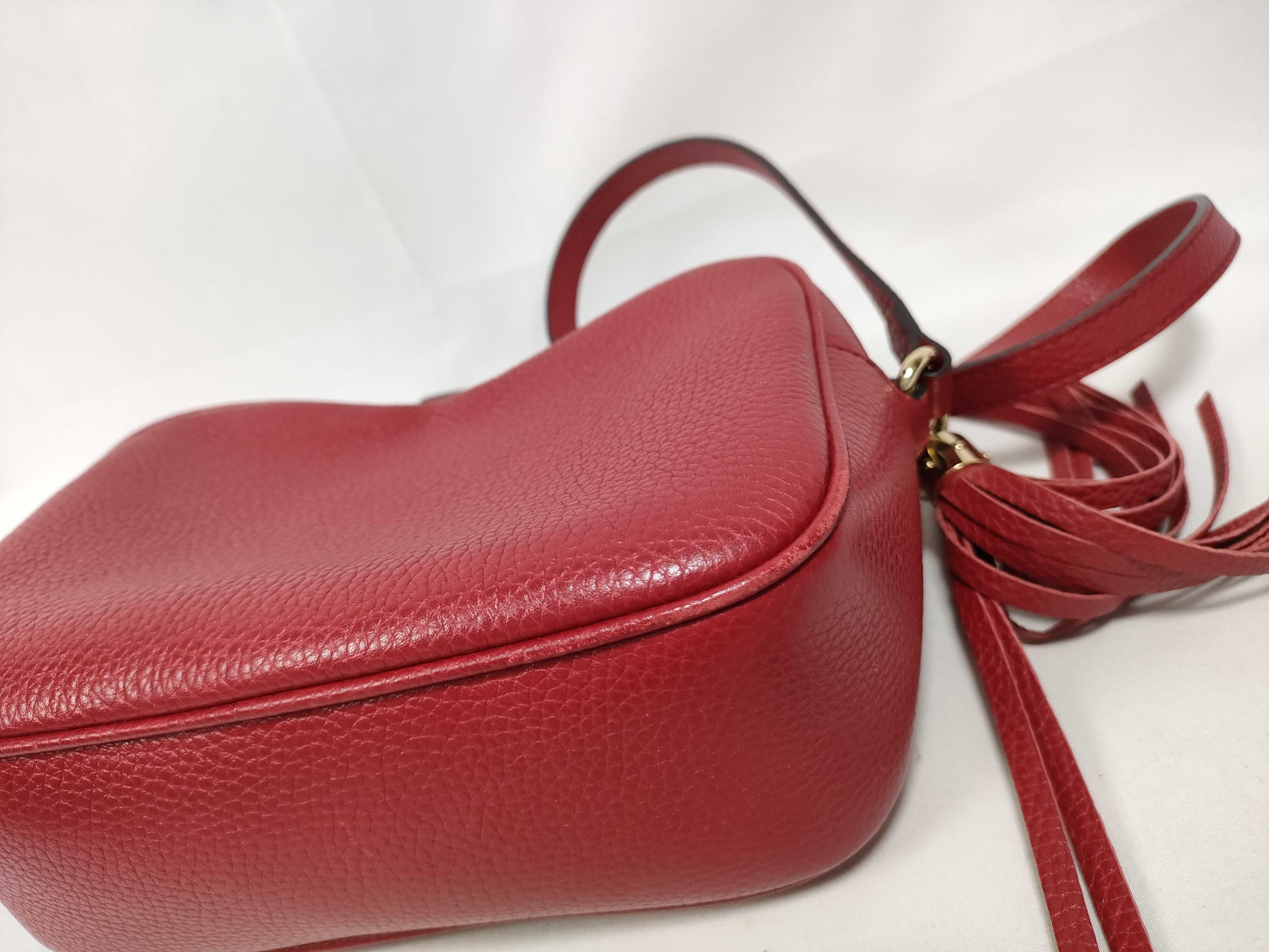 Interlocking Soho Small Disco Shoulder Bag, Red — view 4