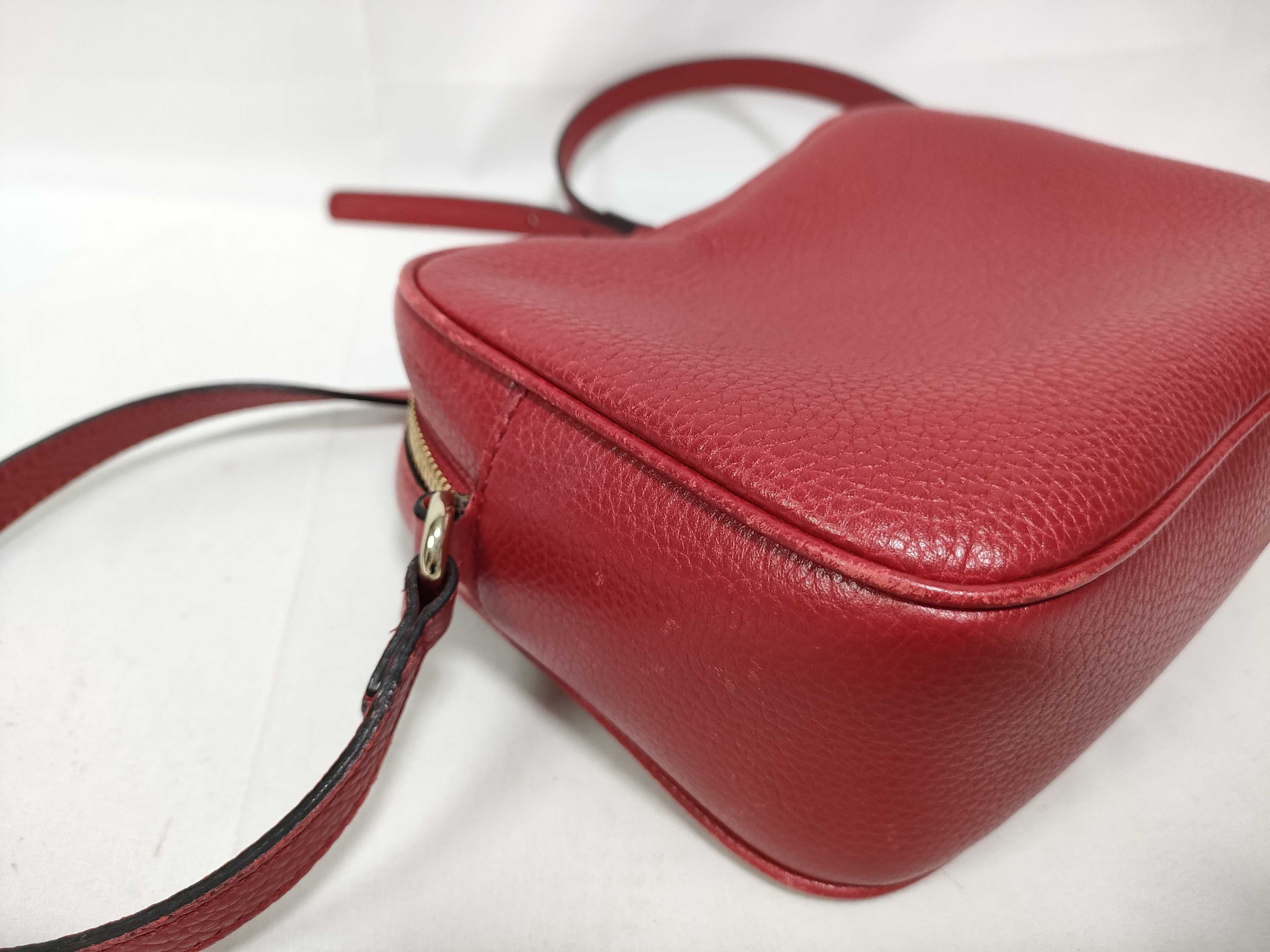 Interlocking Soho Small Disco Shoulder Bag, Red — view 5
