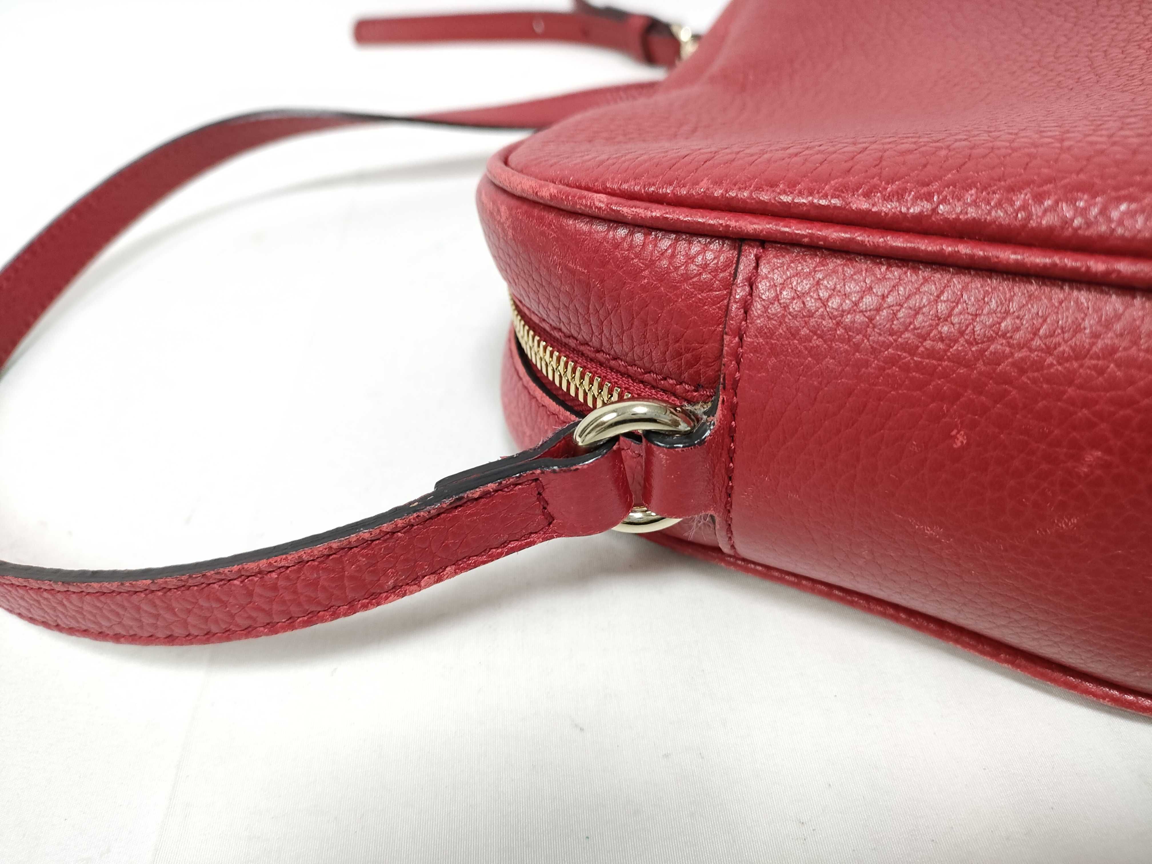 Interlocking Soho Small Disco Shoulder Bag, Red — view 6