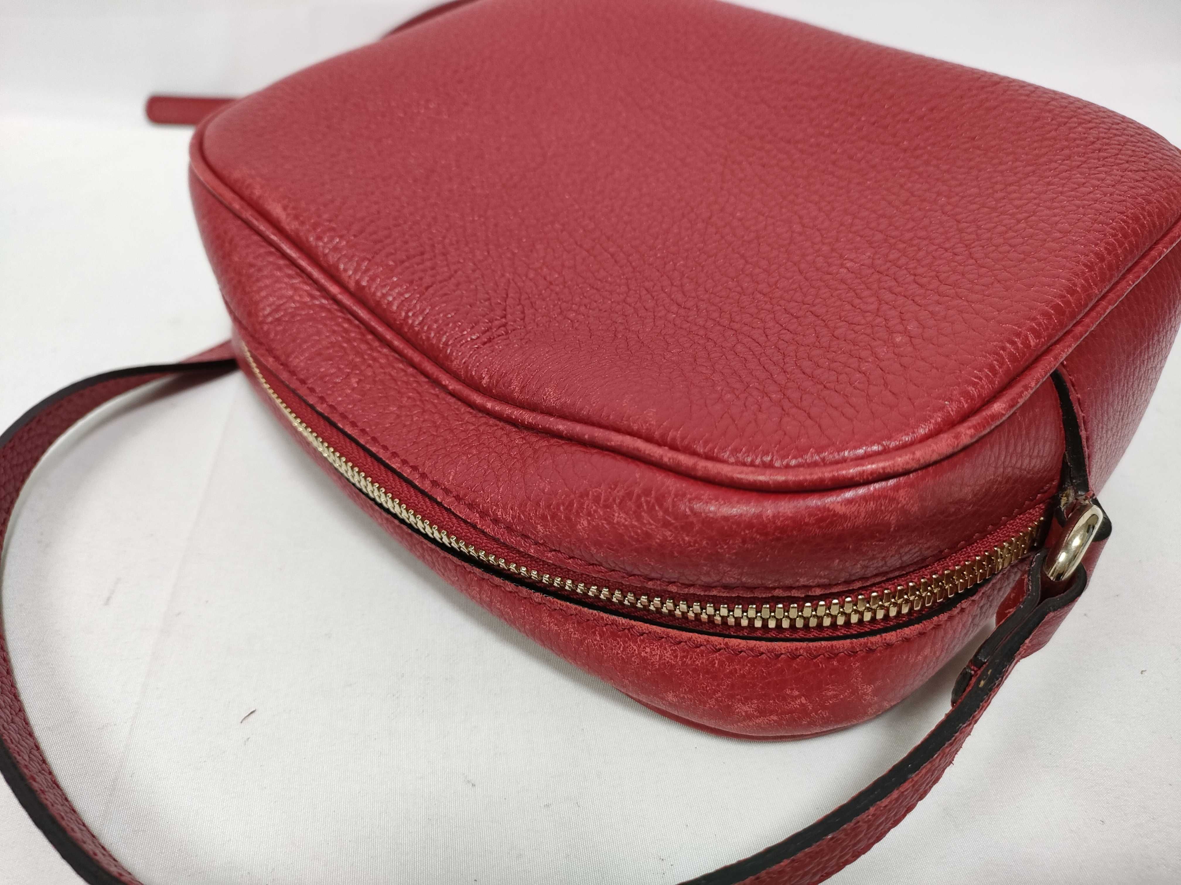 Interlocking Soho Small Disco Shoulder Bag, Red — view 7
