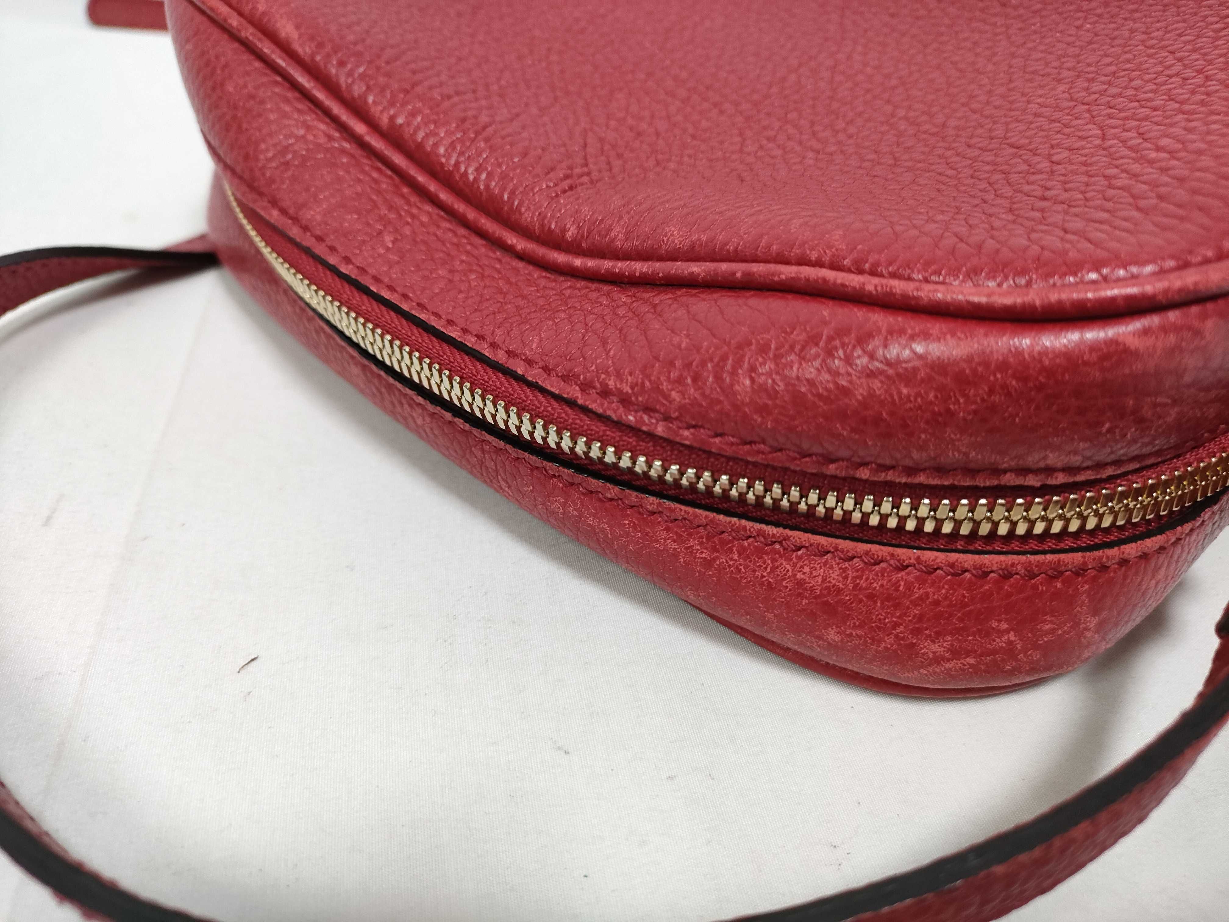 Interlocking Soho Small Disco Shoulder Bag, Red — view 8