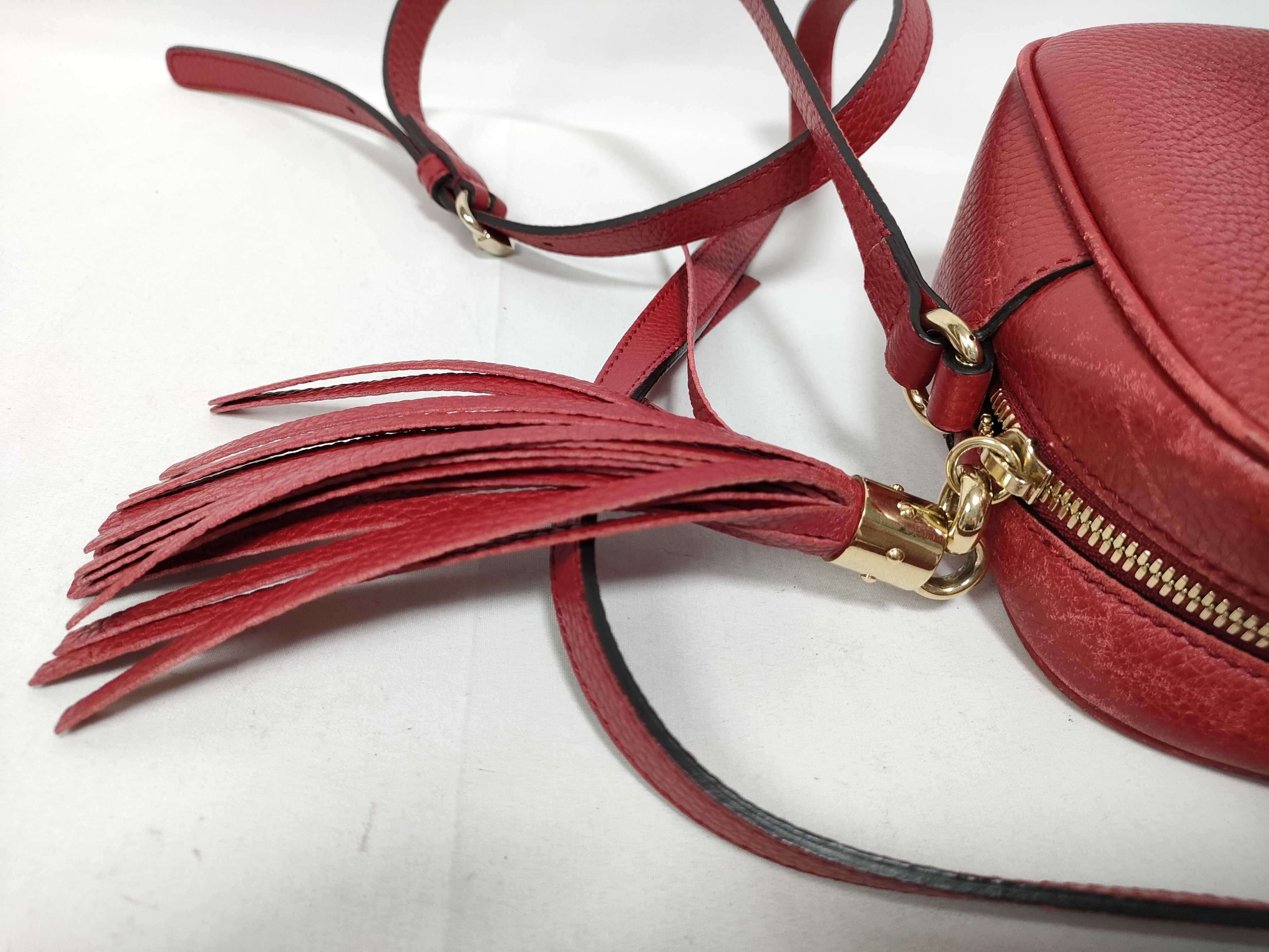 Interlocking Soho Small Disco Shoulder Bag, Red — view 10
