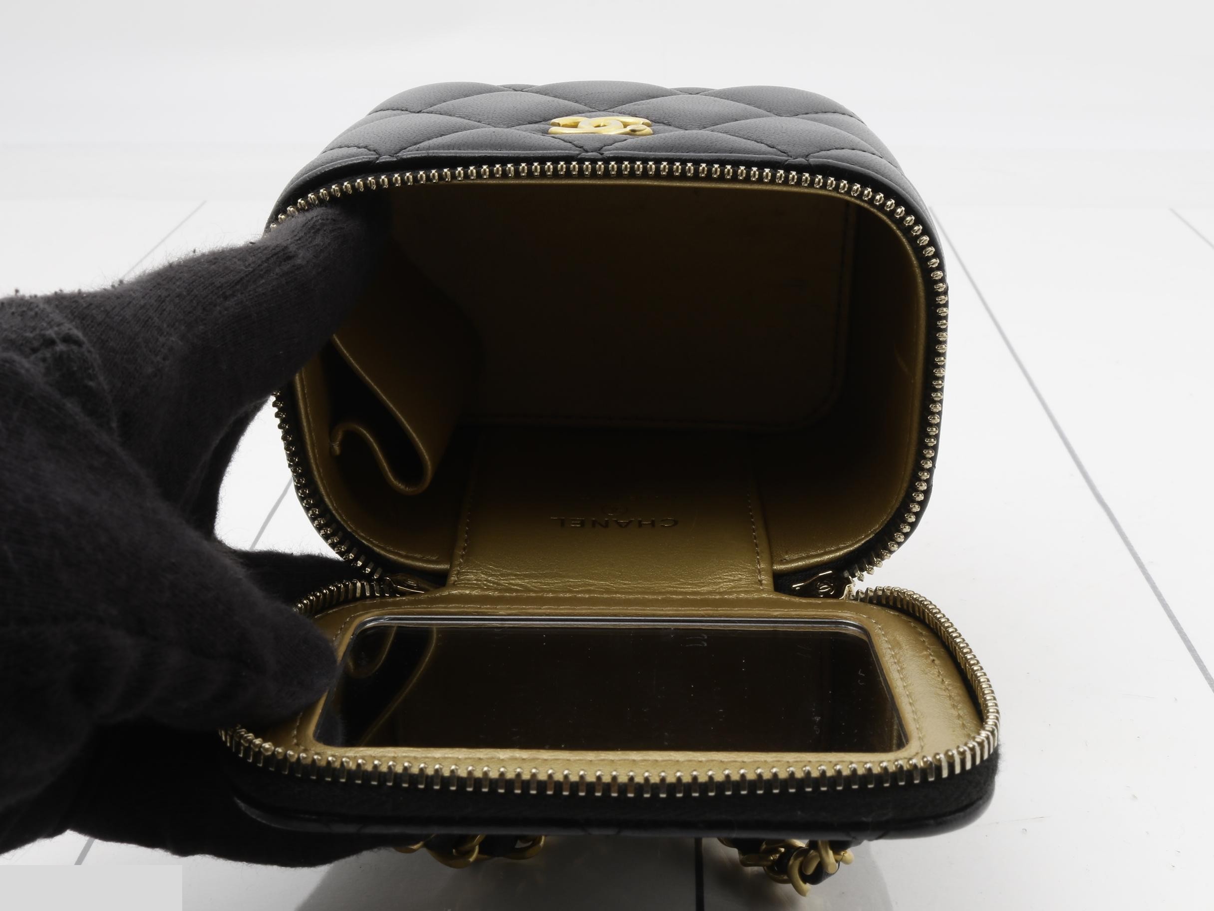 Matelassé Lambskin Vanity Bag — view 4