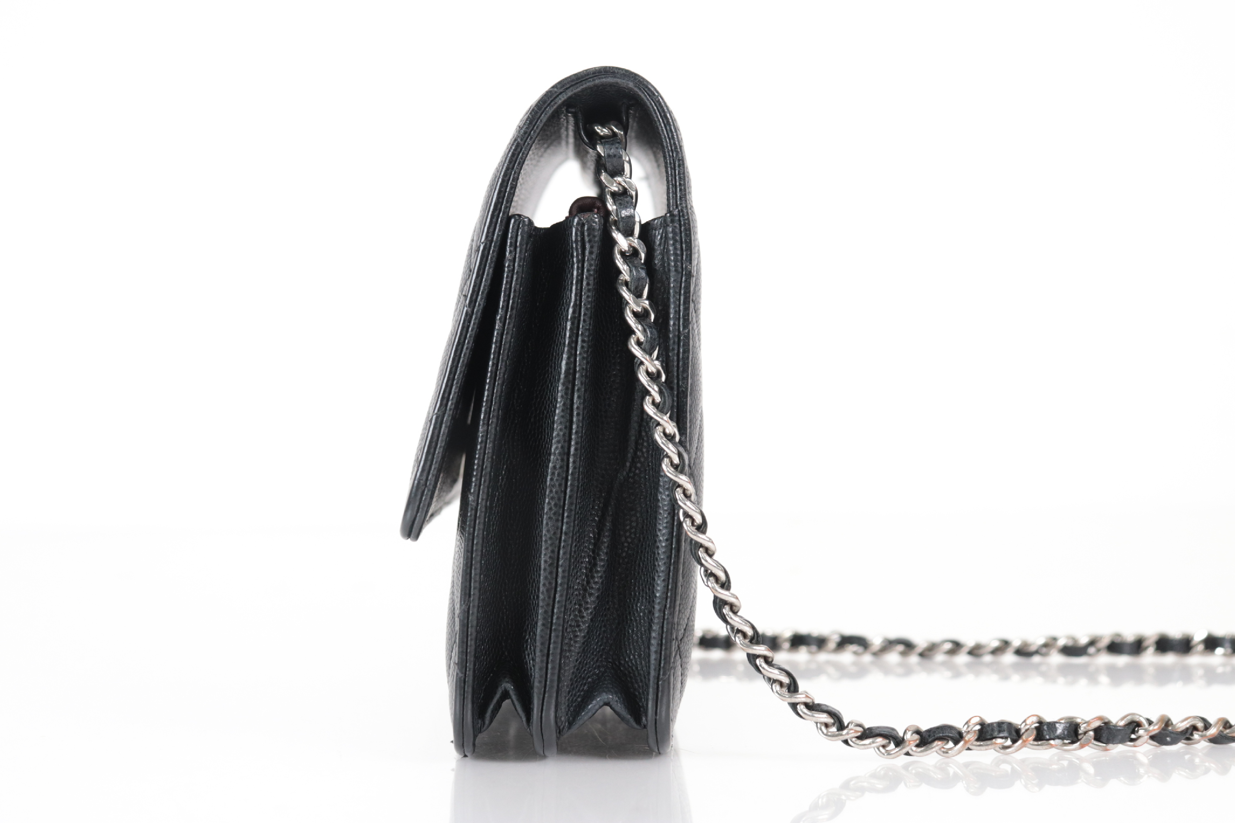 Coco Mark Caviar Chain Wallet, Serial Number 26, Shoulder Bag — view 4