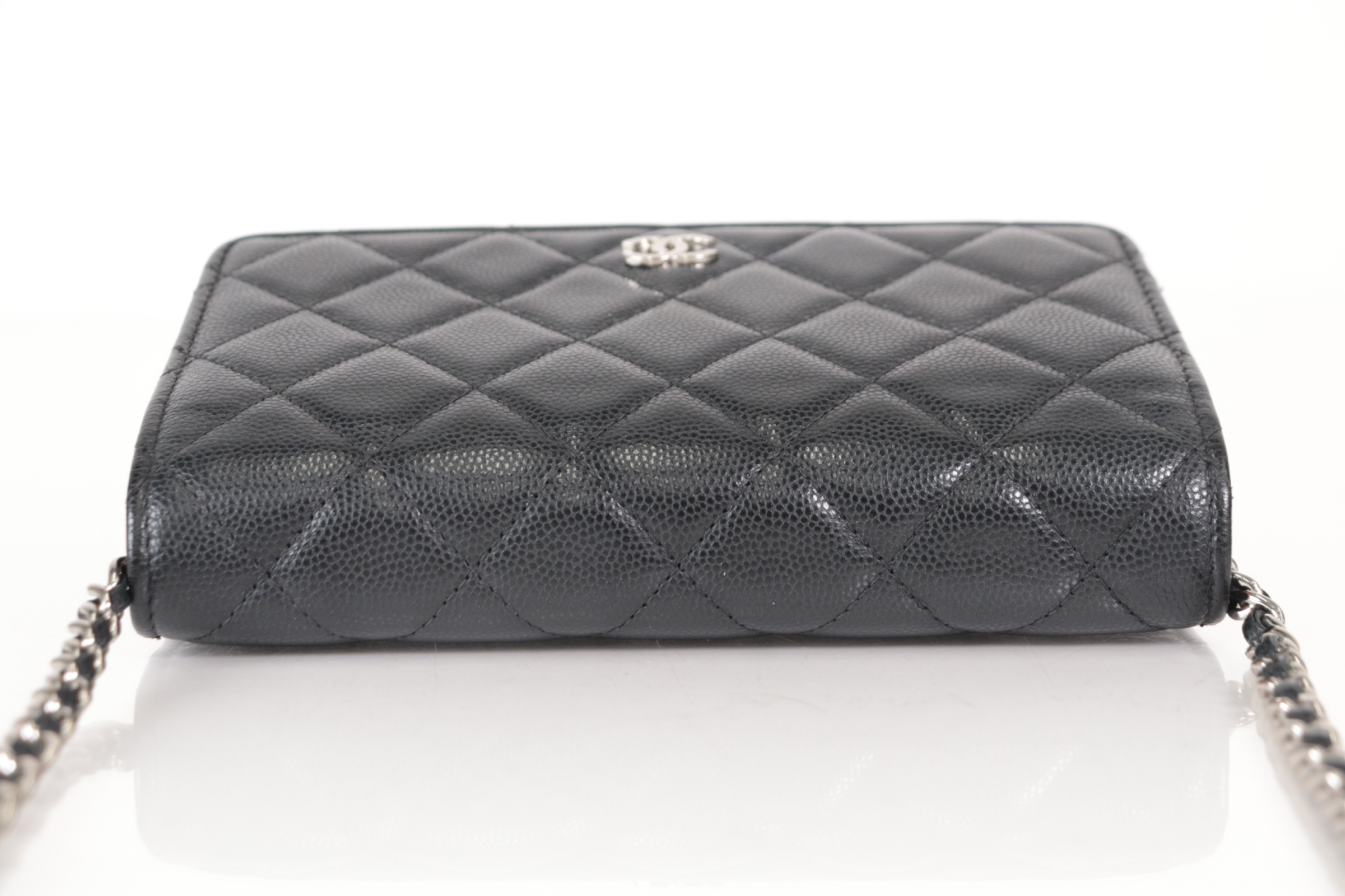 Coco Mark Caviar Chain Wallet, Serial Number 26, Shoulder Bag — view 6