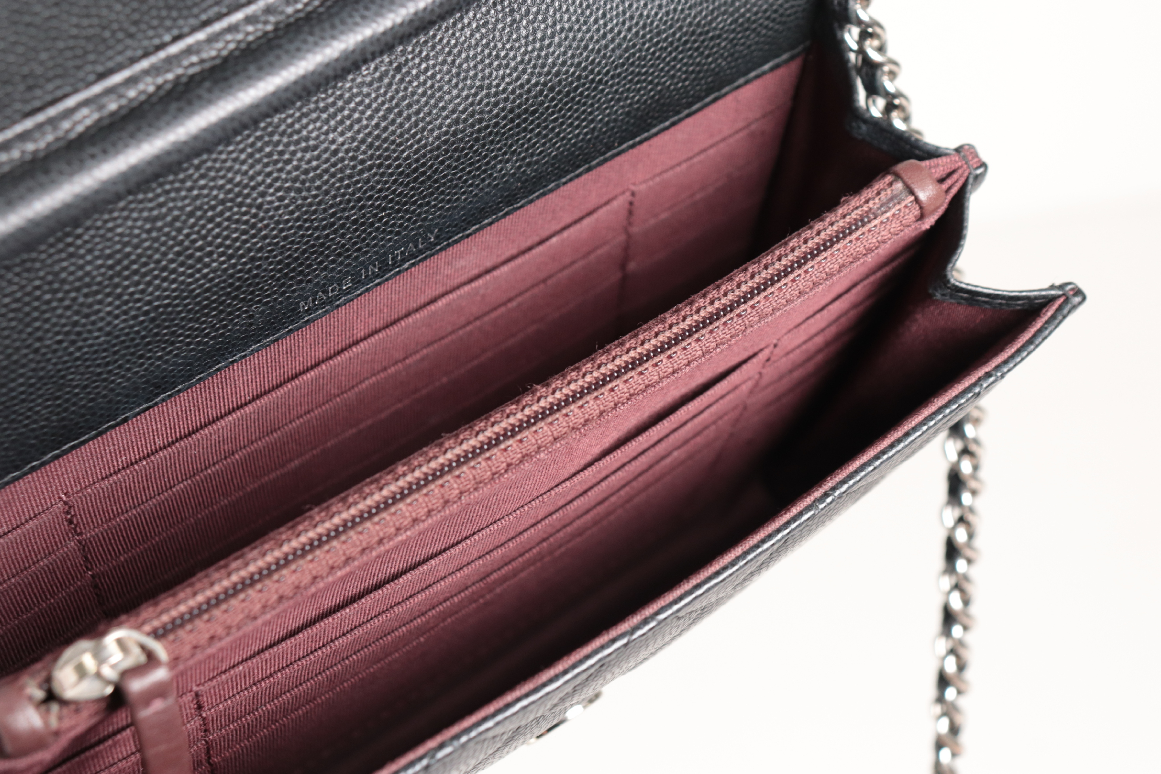 Coco Mark Caviar Chain Wallet, Serial Number 26, Shoulder Bag — view 9