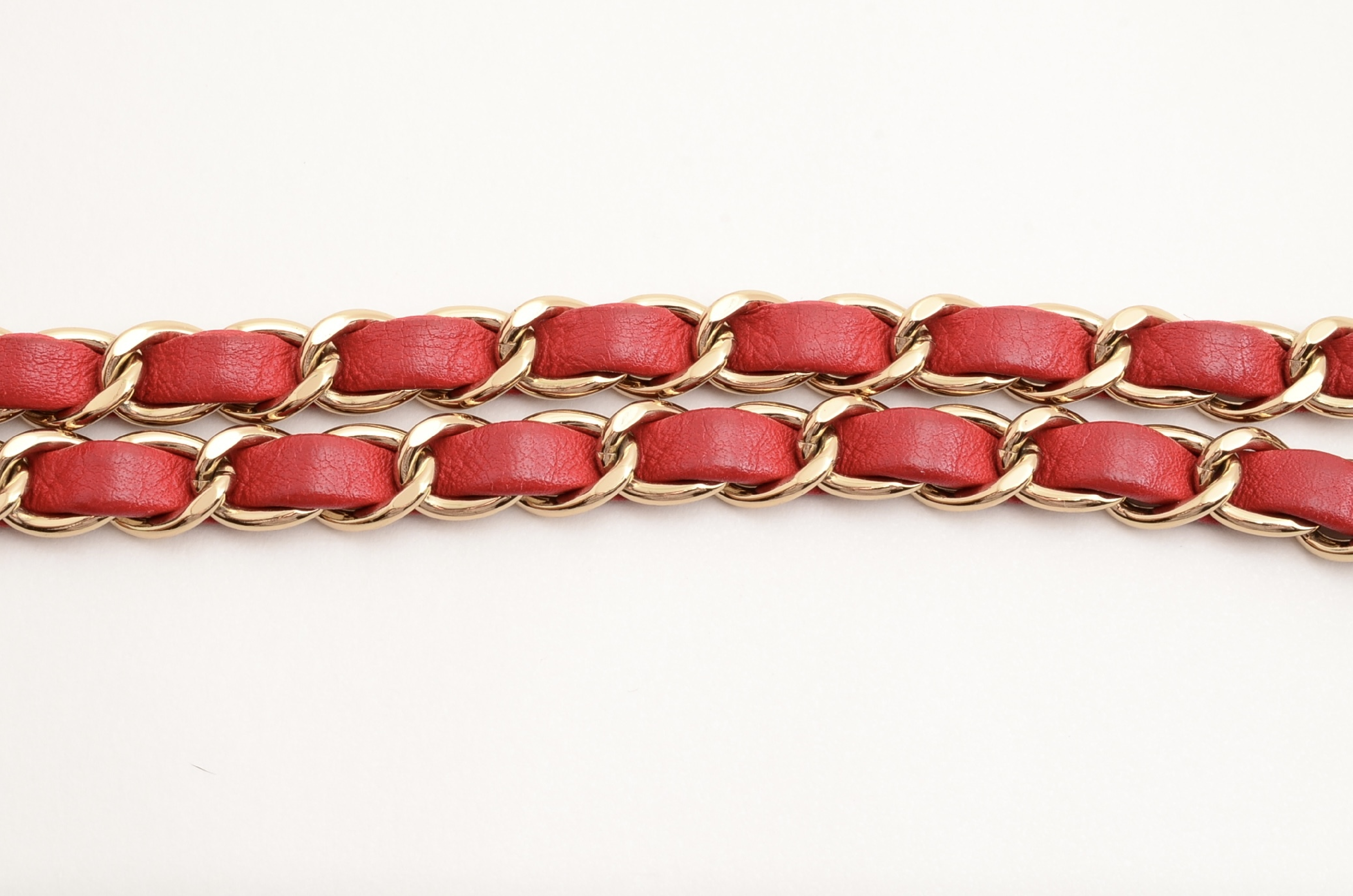 Mini Matelassé Chain Shoulder Bag, Red — view 11