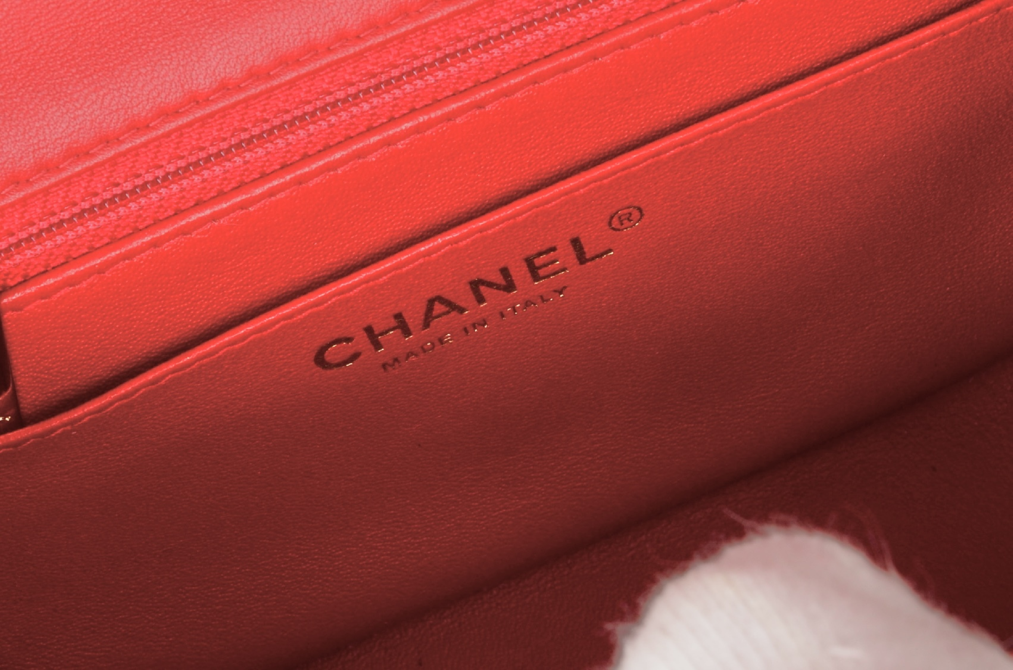 Mini Matelassé Chain Shoulder Bag, Red — view 5