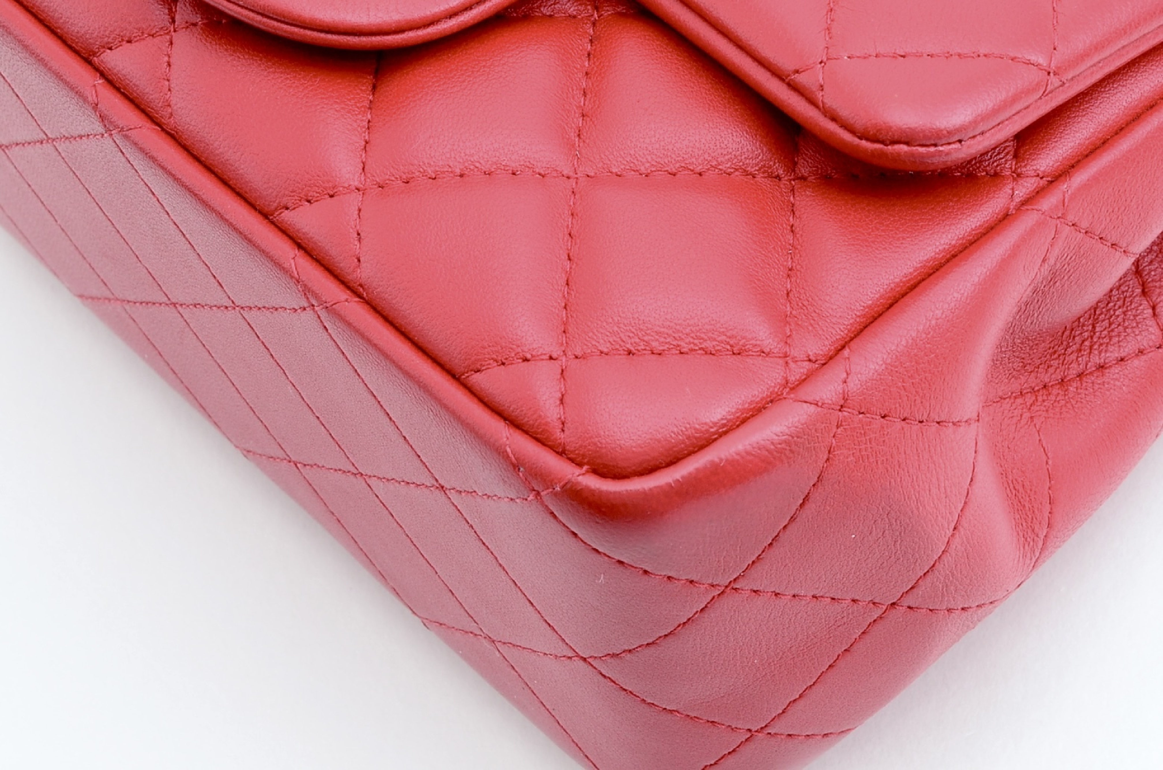 Mini Matelassé Chain Shoulder Bag, Red — view 6