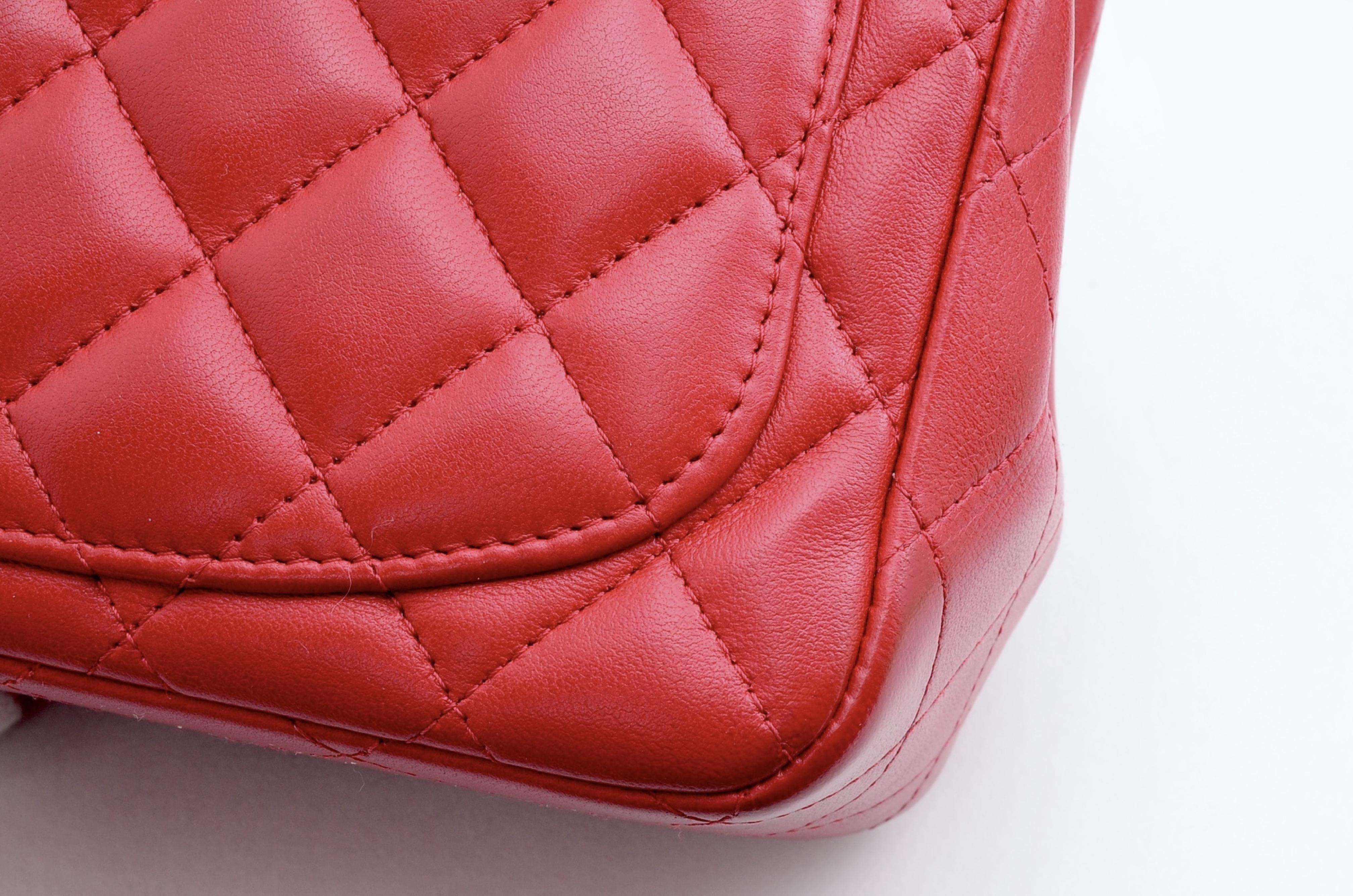 Mini Matelassé Chain Shoulder Bag, Red — view 7