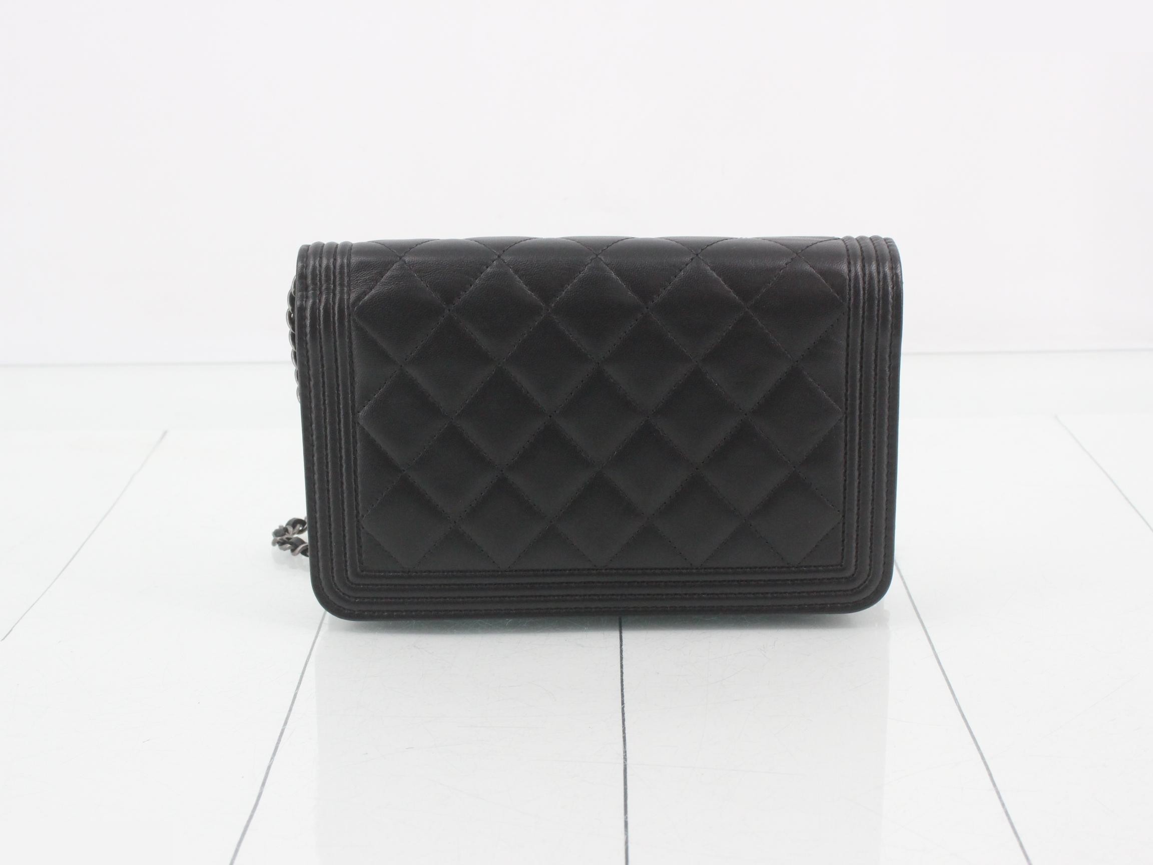 Boy Chanel Chain Wallet, Series 19, Black — view 2