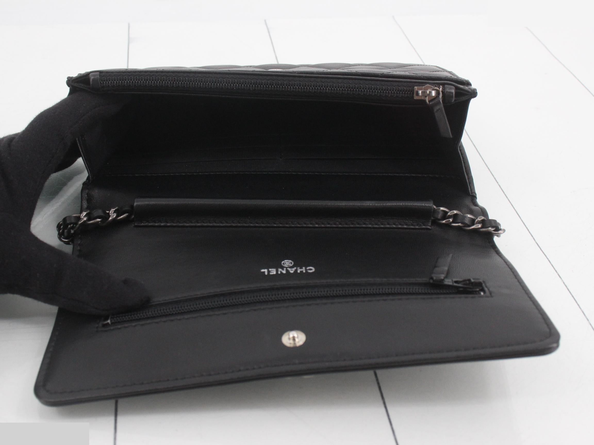Boy Chanel Chain Wallet, Series 19, Black — view 4