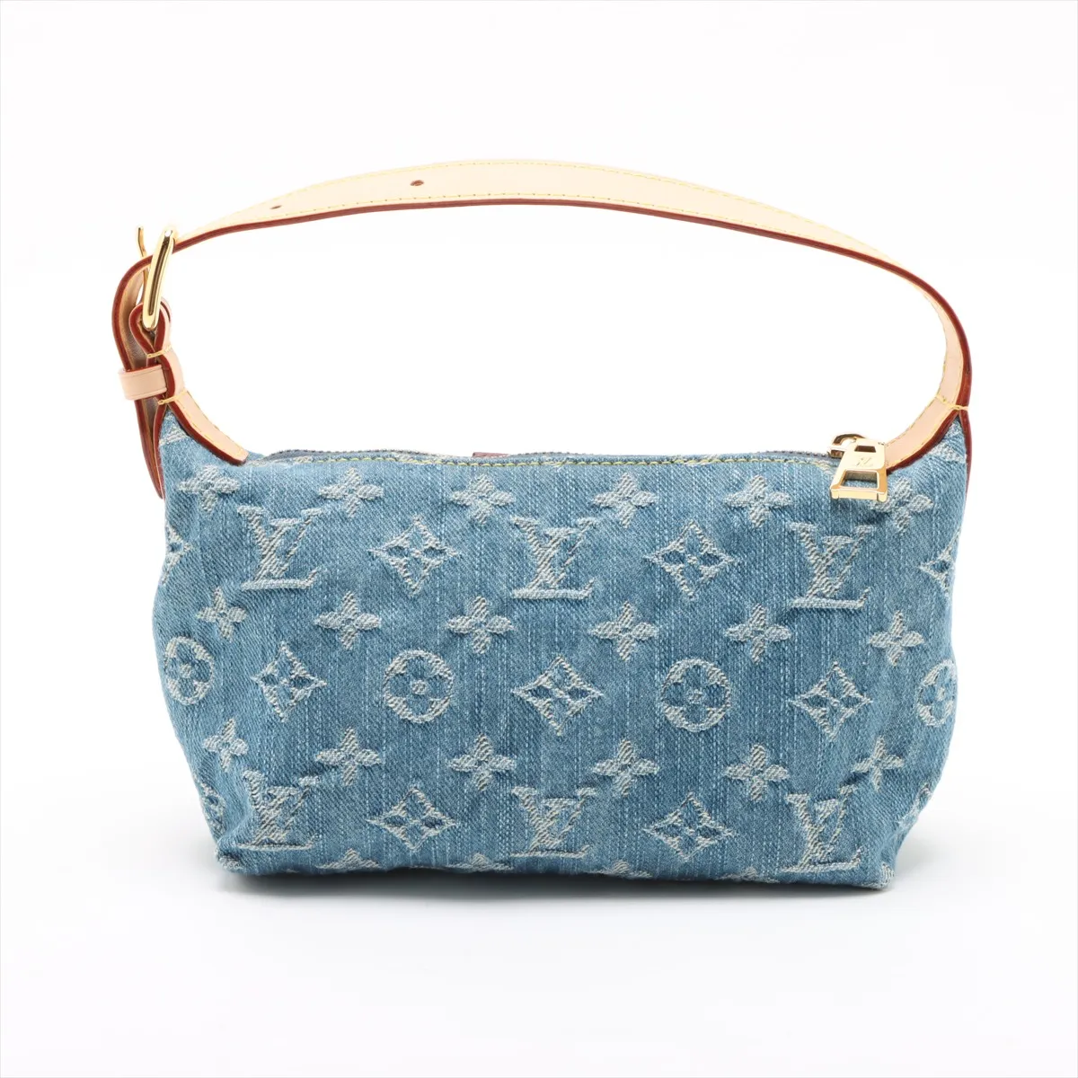 Monogram Denim Pochette Hills M82949 Blue RFID Reactive — view 2