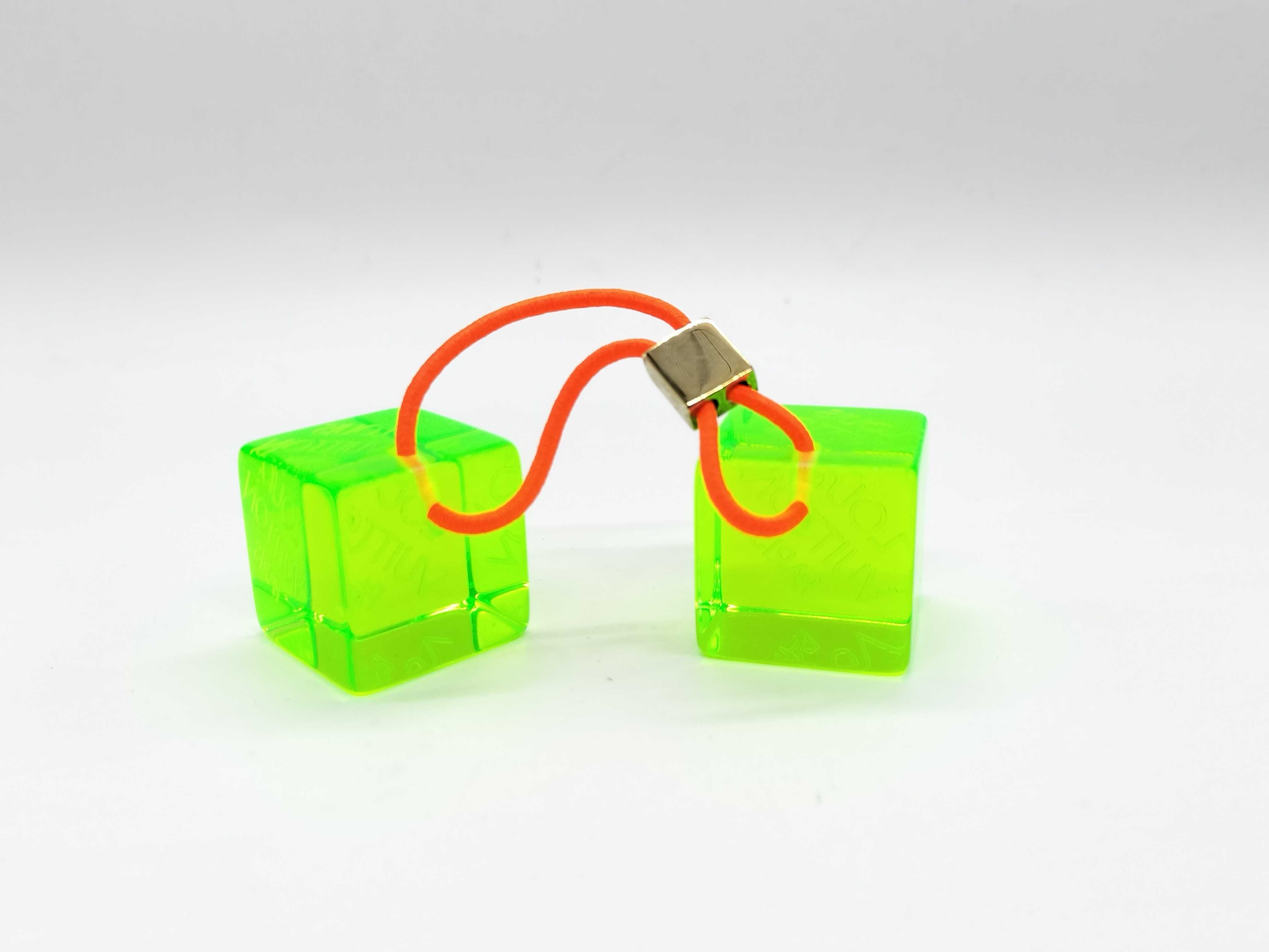 Cube Logo Green Hair Tie Hair Accessory — view 3