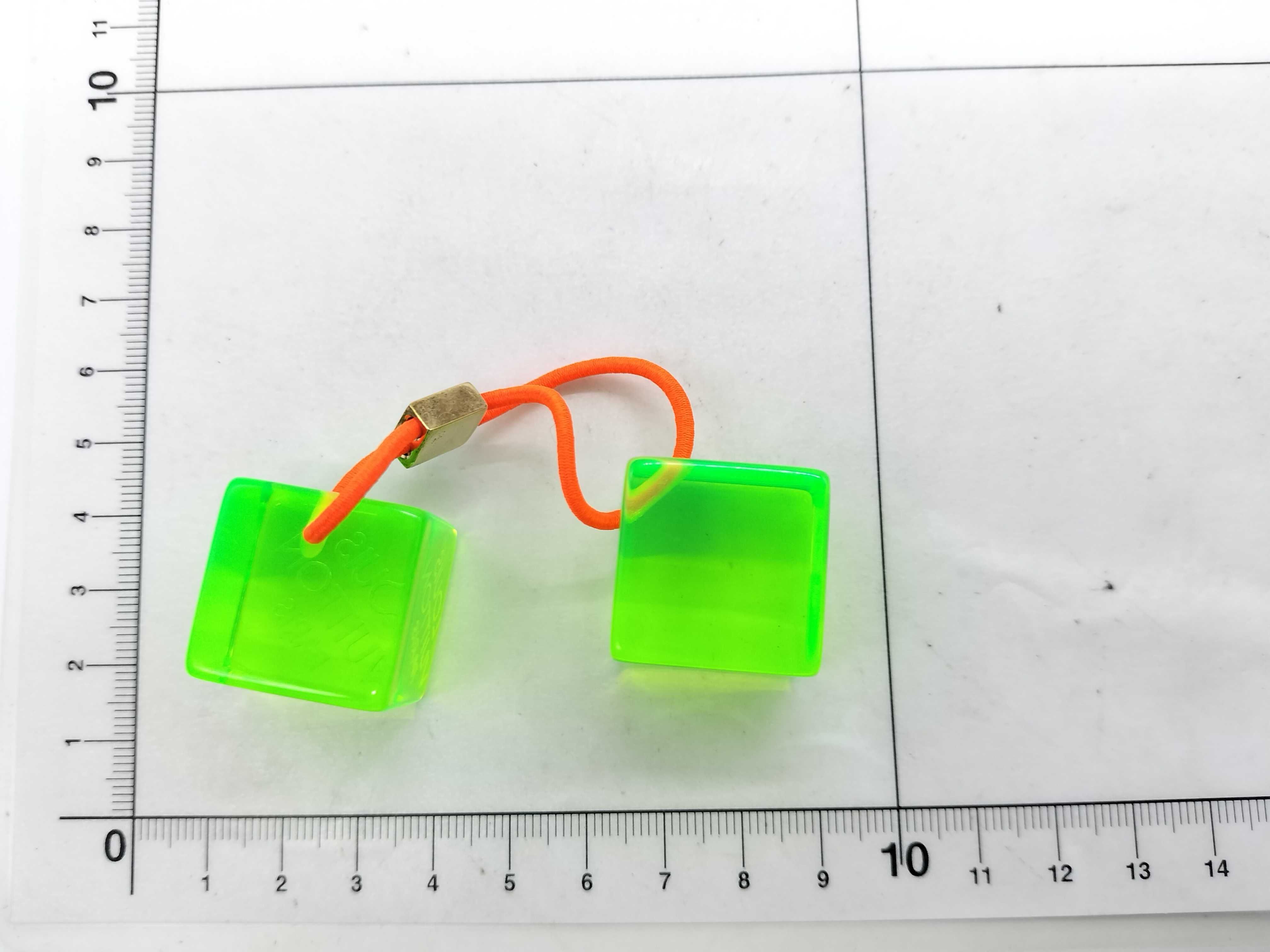 Cube Logo Green Hair Tie Hair Accessory — view 5