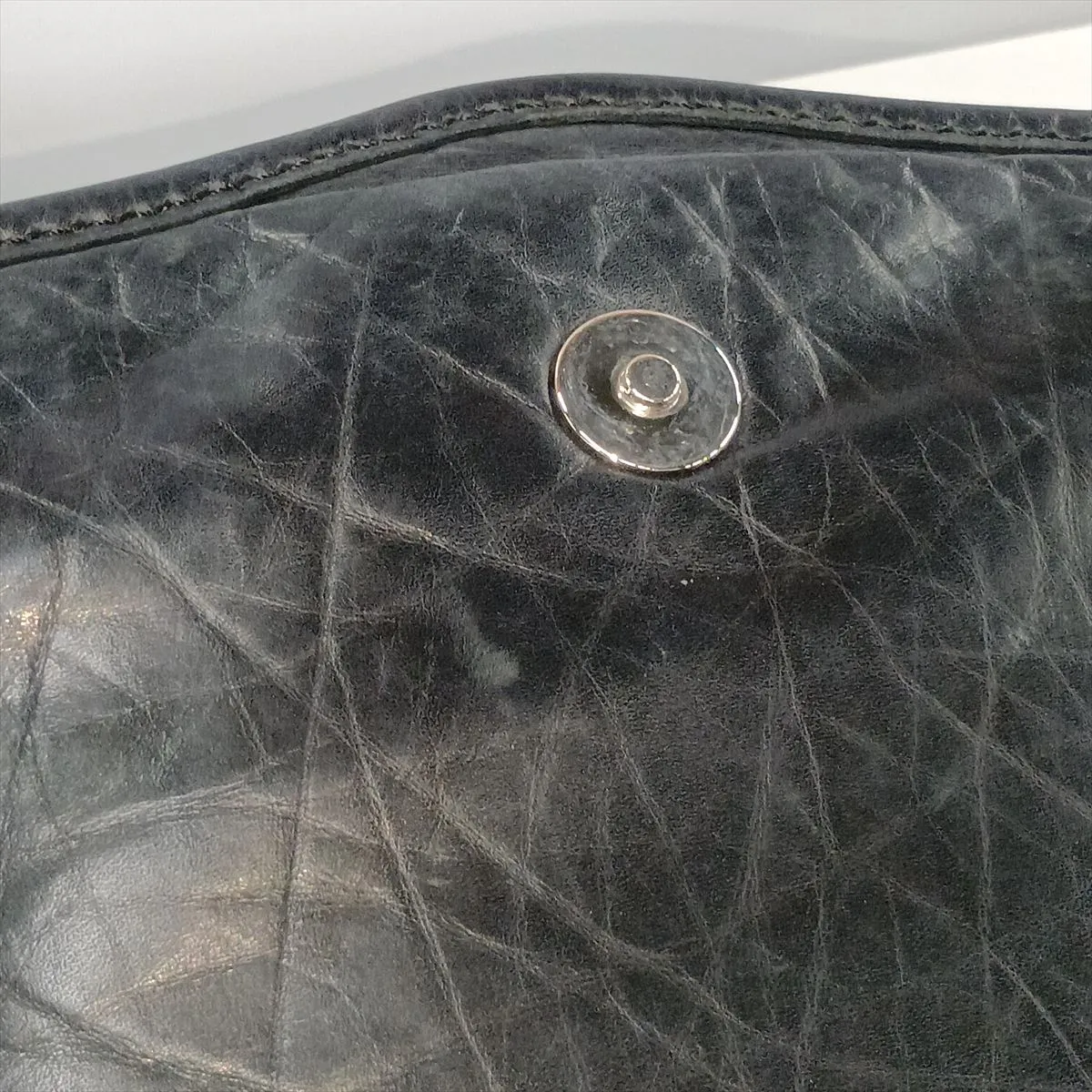 Matelassé Vintage Calfskin Shoulder Bag, Black with Silver Hardware, 10603830 (Serial Number in the 10s) — view 11