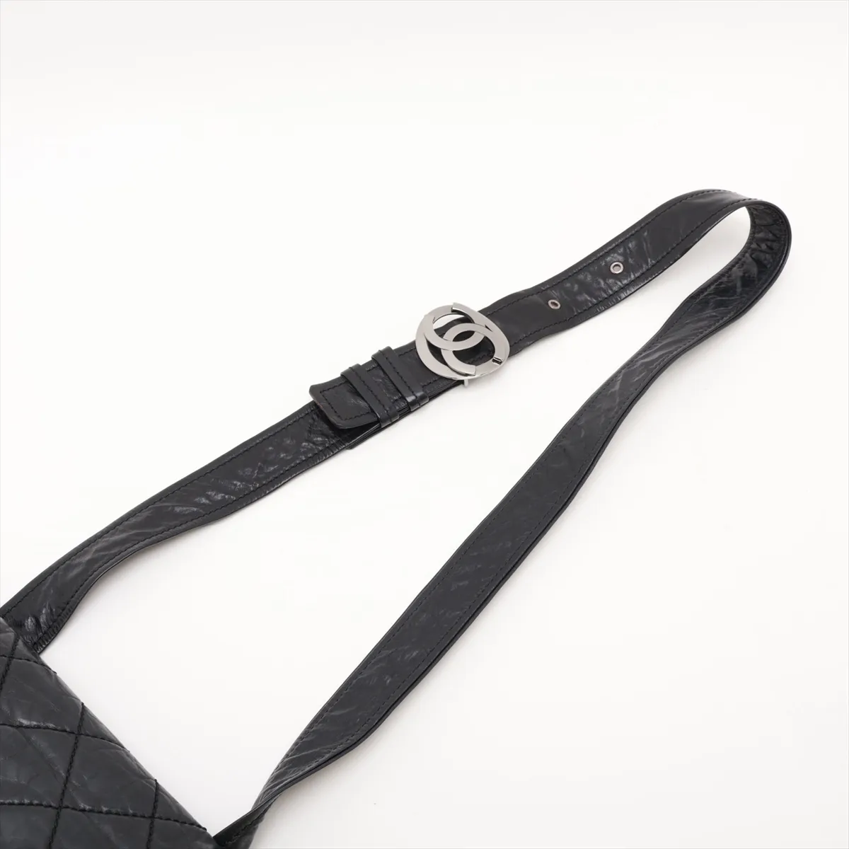Matelassé Vintage Calfskin Shoulder Bag, Black with Silver Hardware, 10603830 (Serial Number in the 10s) — view 5