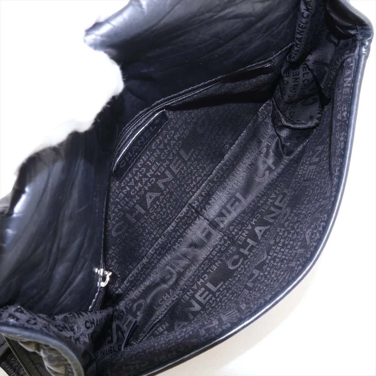 Matelassé Vintage Calfskin Shoulder Bag, Black with Silver Hardware, 10603830 (Serial Number in the 10s) — view 6