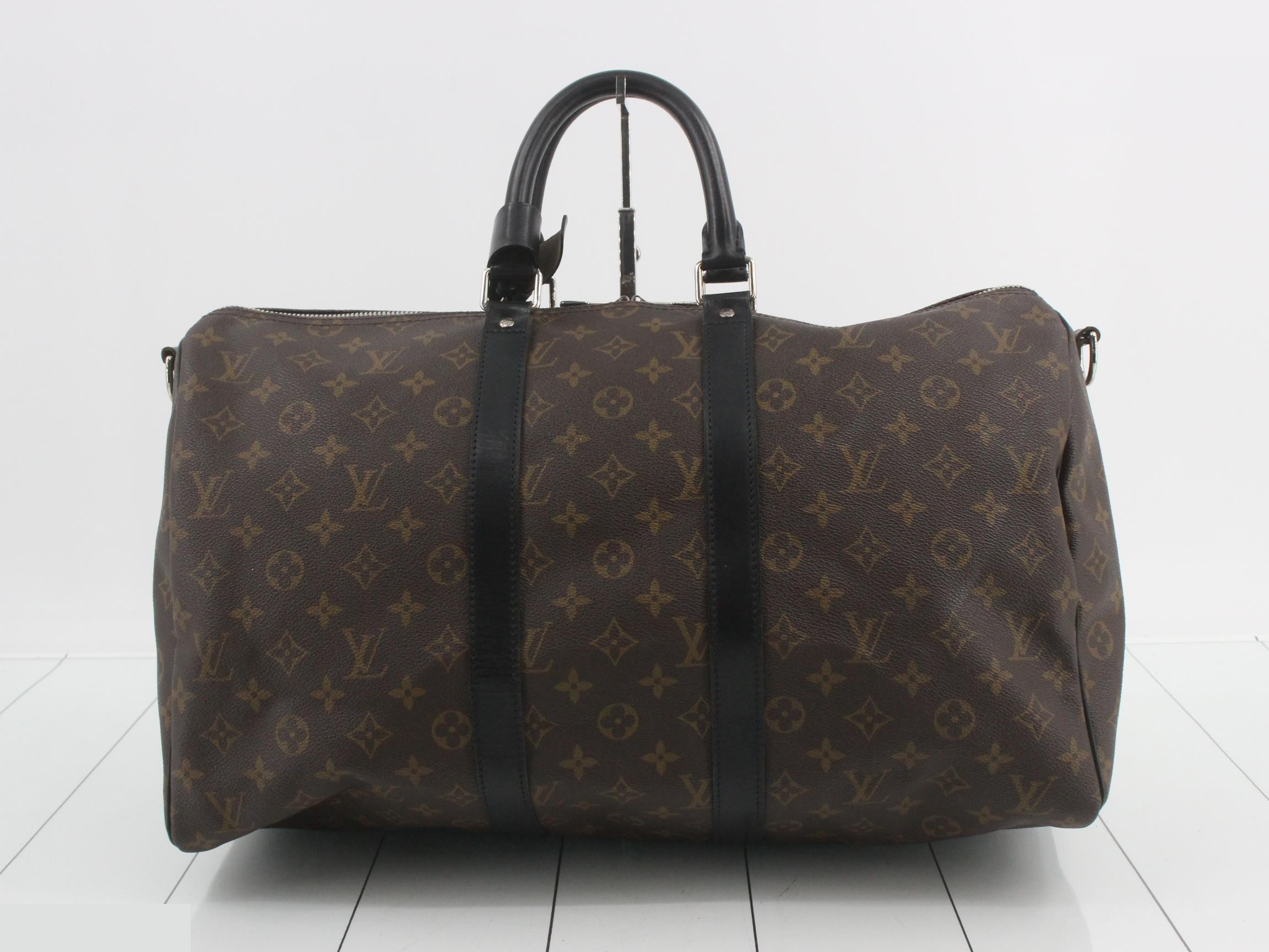 Keepall Bandoulière Monogram Macassar Boston Bag
